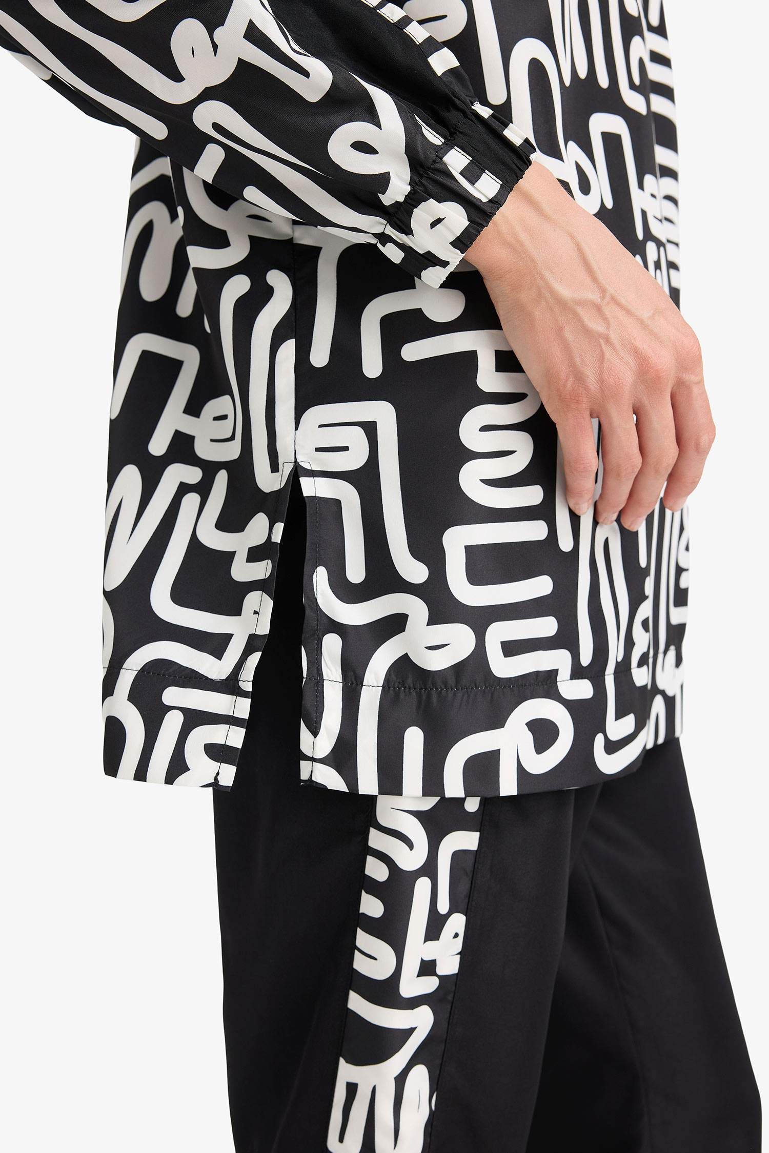 Regular Fit Su Geçirmez 3'lü Desenli Burkini Tesettür Mayo Takım