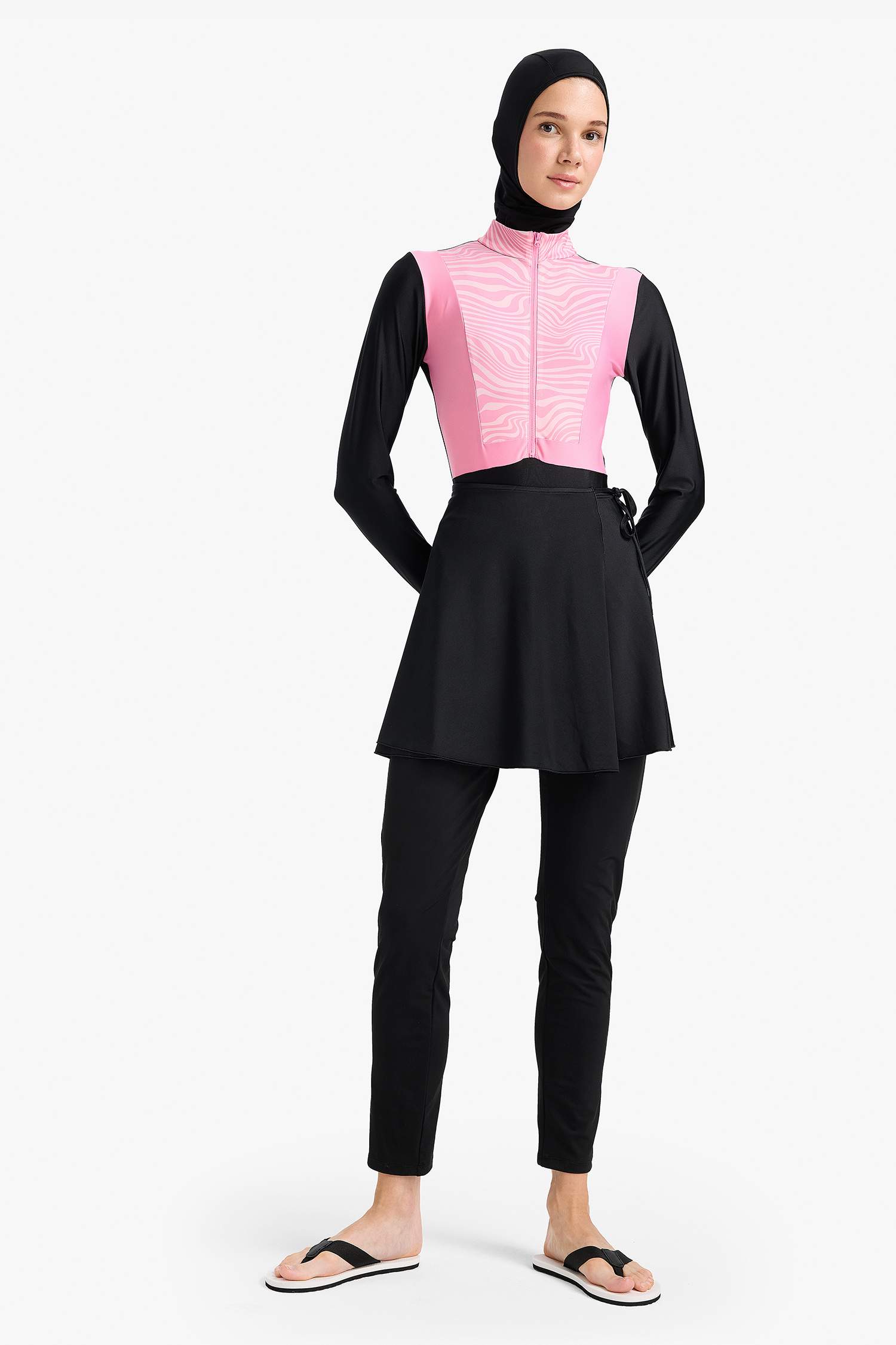 Regular Fit Hızlı Kuruyan Baskılı 5'li Burkini Takım