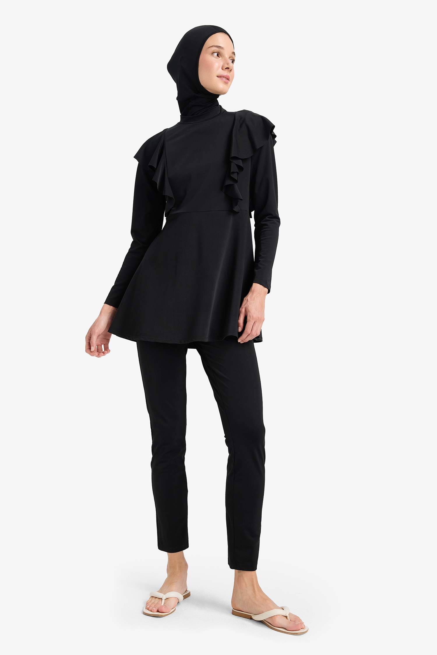 بوركيني محجبات قصة عادية سريع الجفاف - 5 قطع