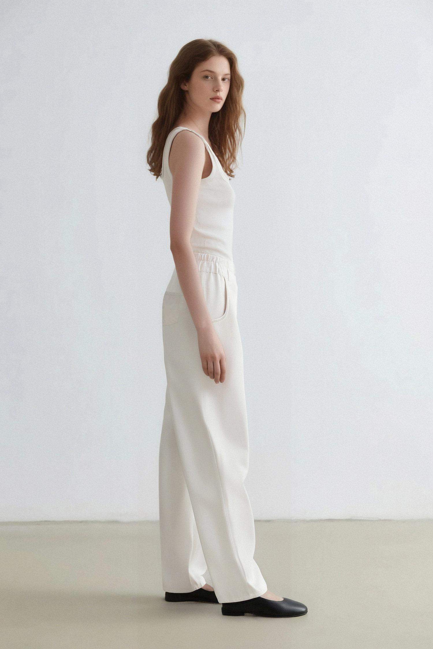 بنطرون جينز بيبرباج بخصر مطاطي