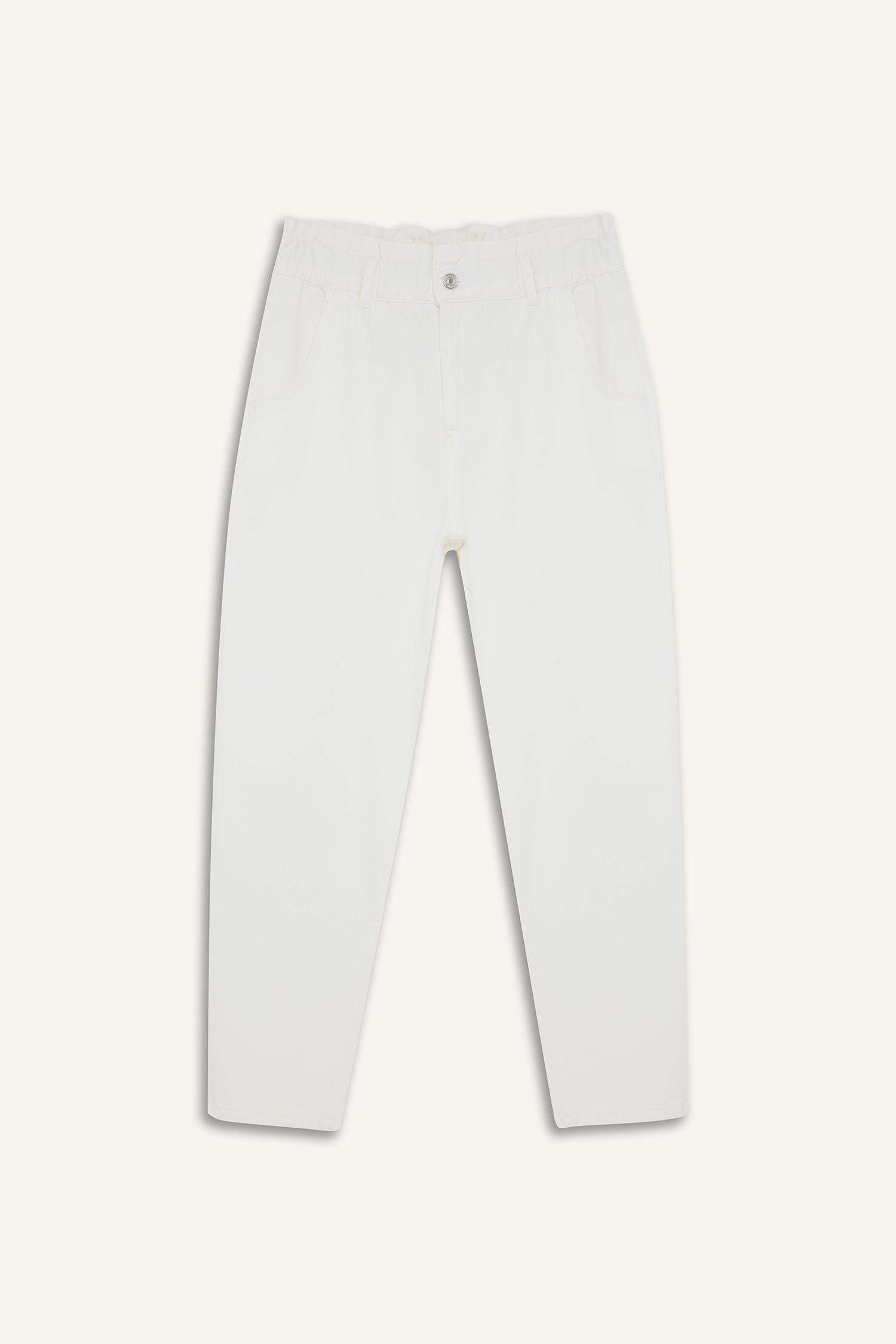 بنطرون جينز بيبرباج بخصر مطاطي