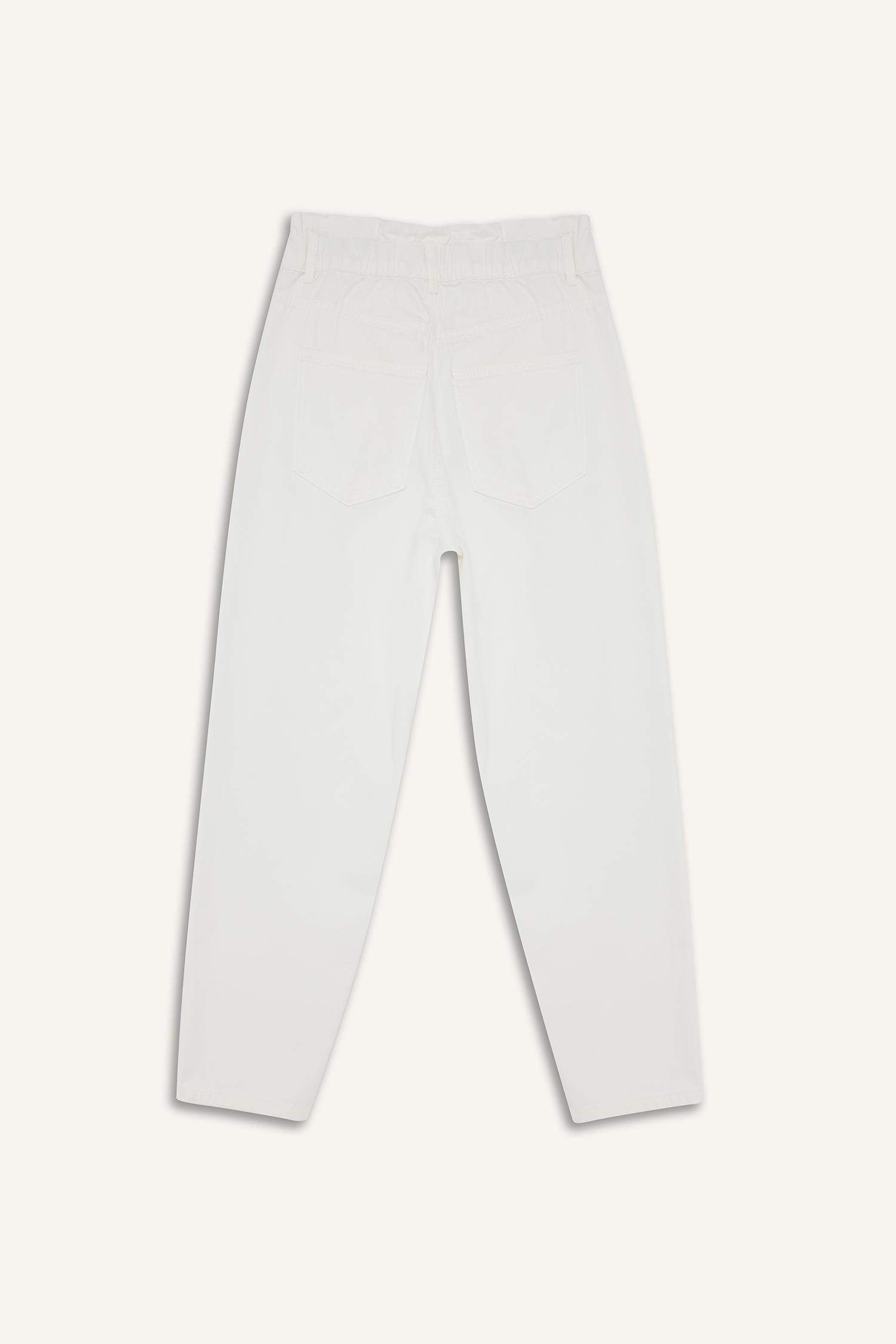 بنطرون جينز بيبرباج بخصر مطاطي