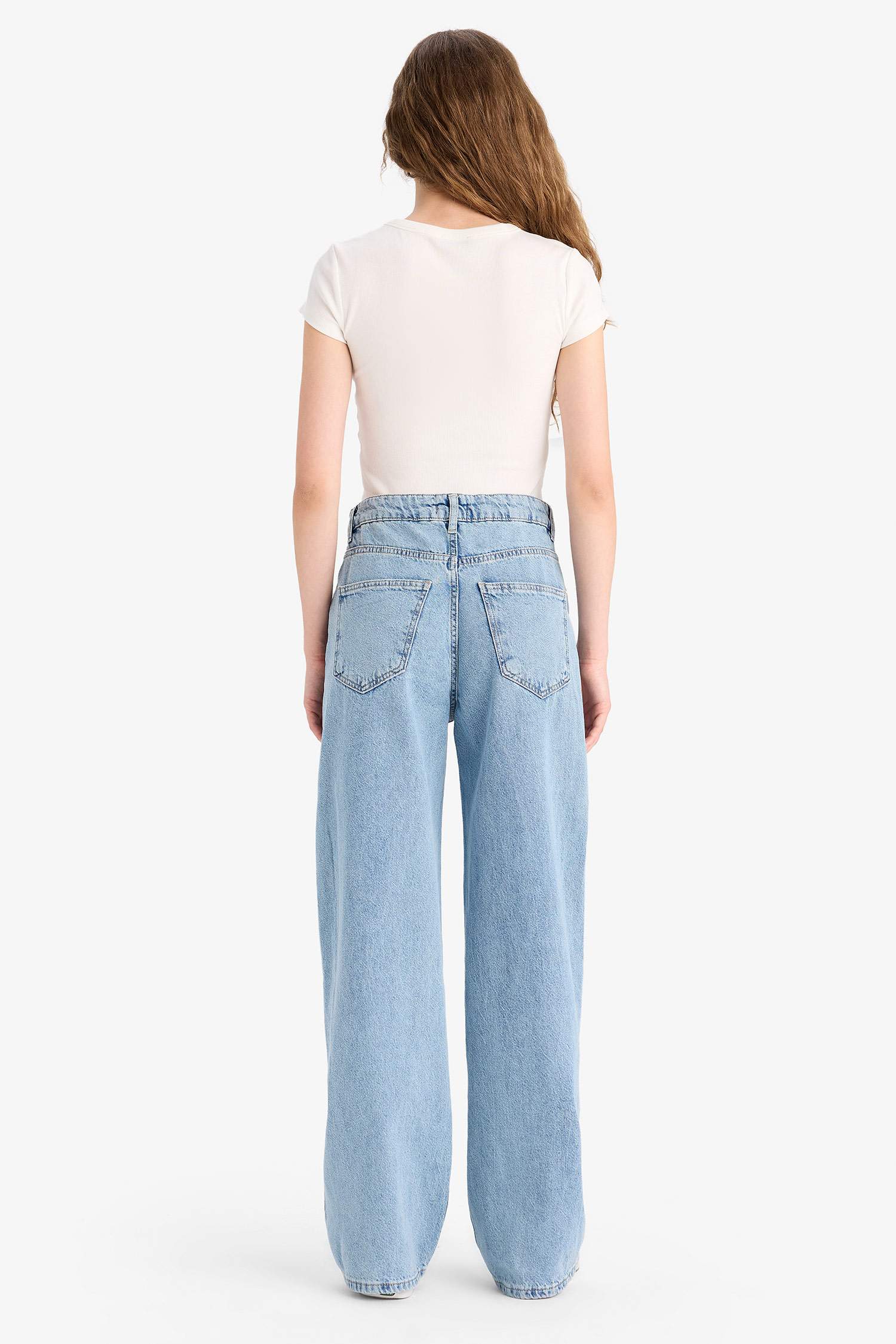 кең аяқ деним Шалбар