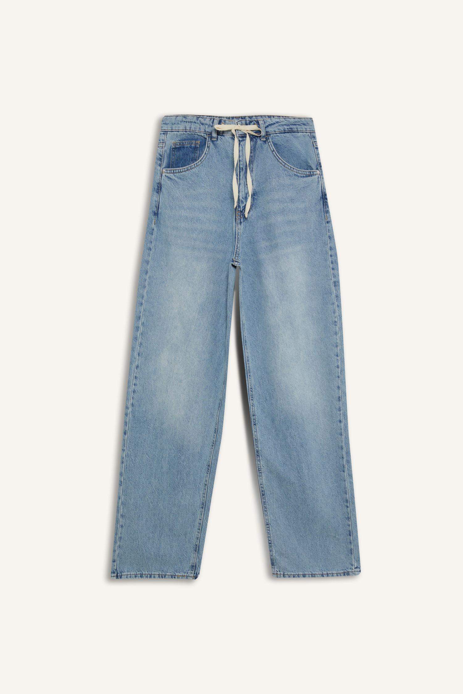 кең аяқ деним Шалбар