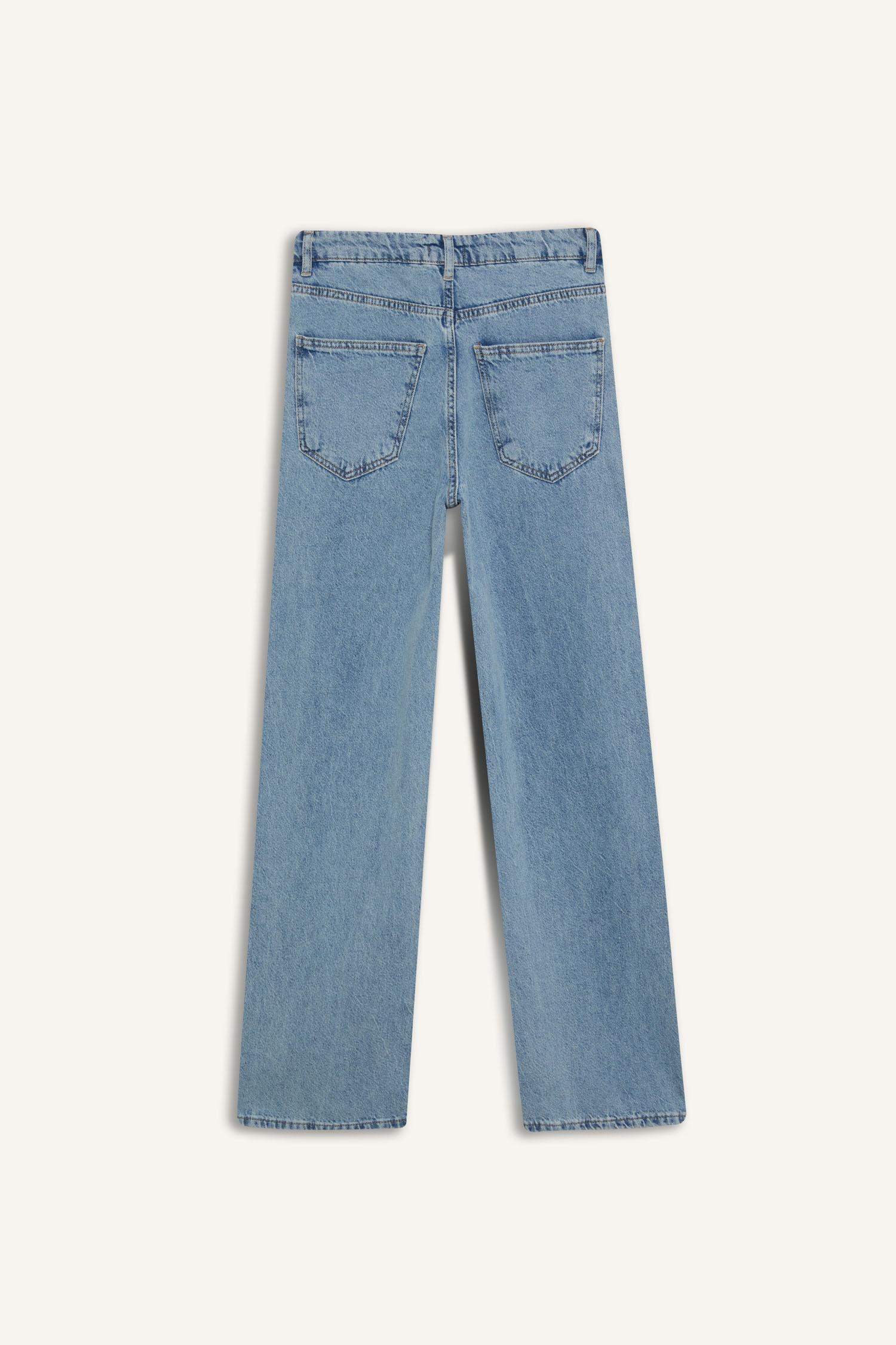 кең аяқ деним Шалбар