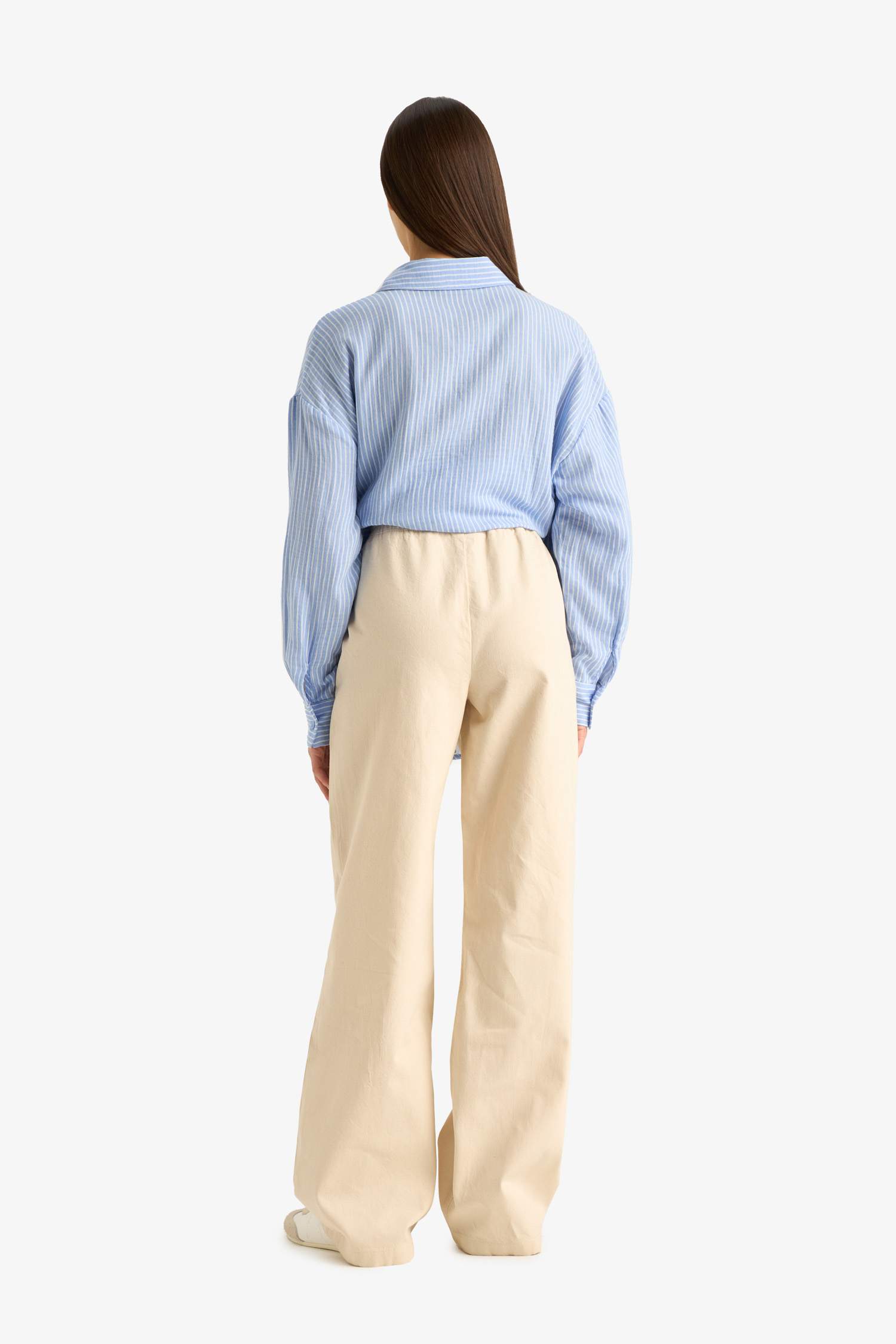 بنطرون جينز بخصر مطاطي