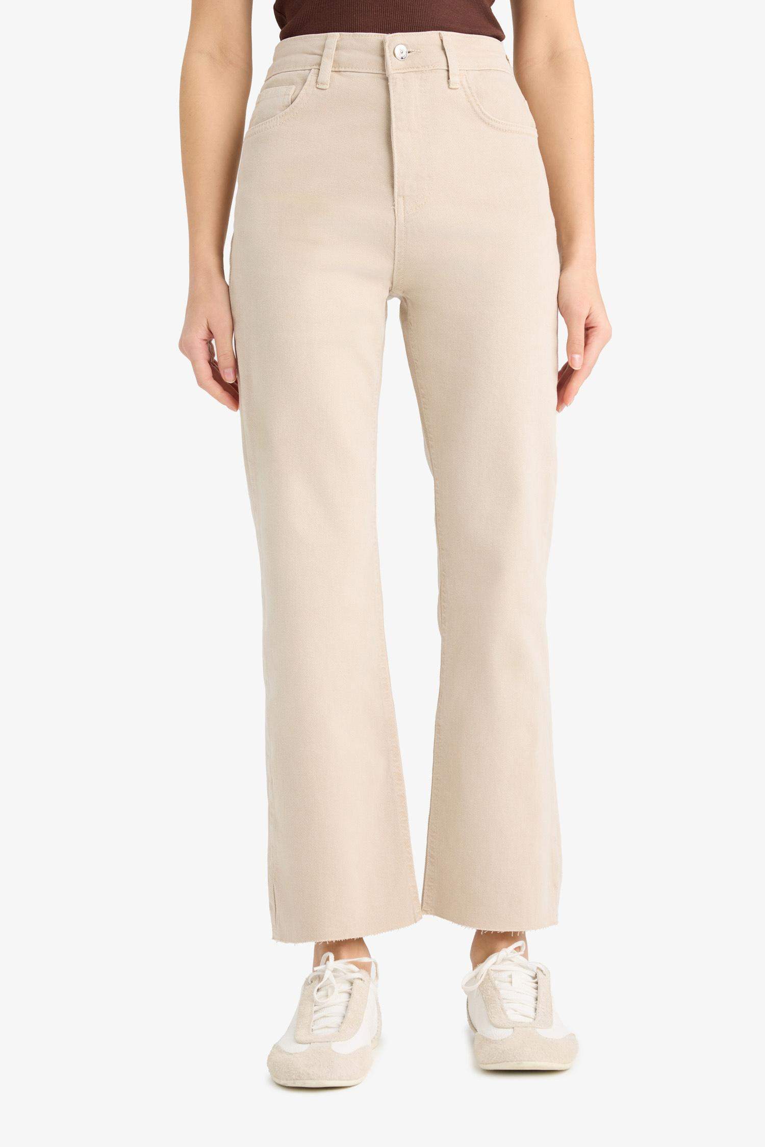 Flare Fit High Waist Crop Jeans