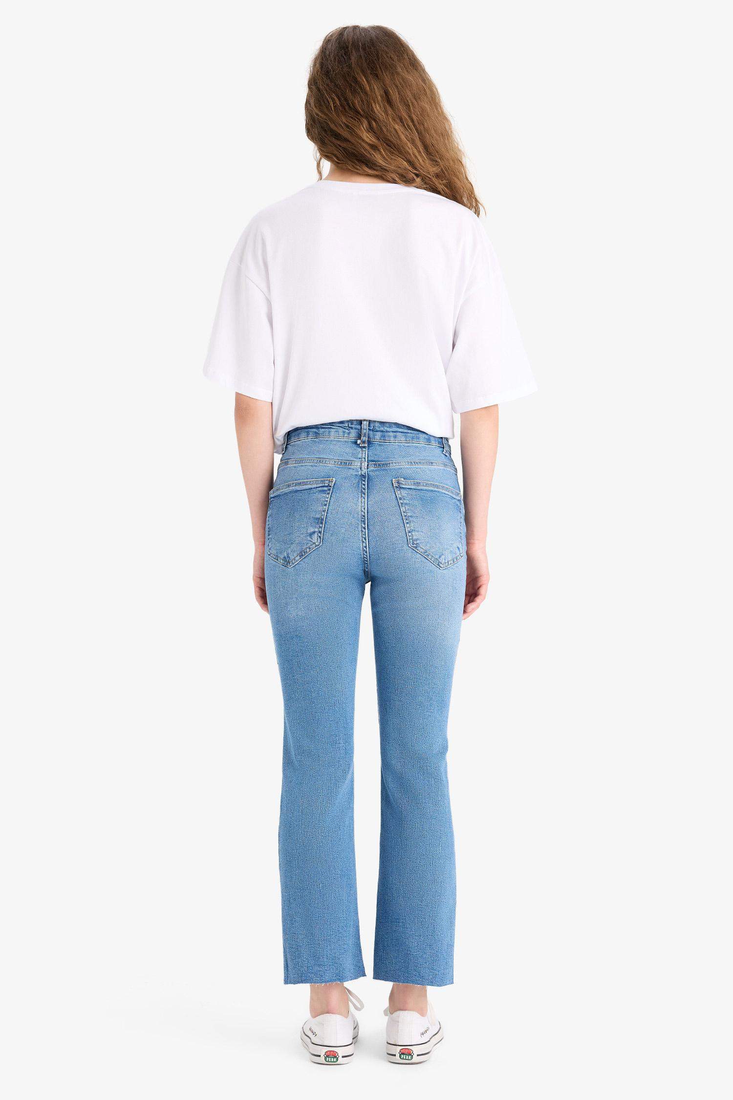 Crop Flare Fit High Waist Ankle Length Jeans