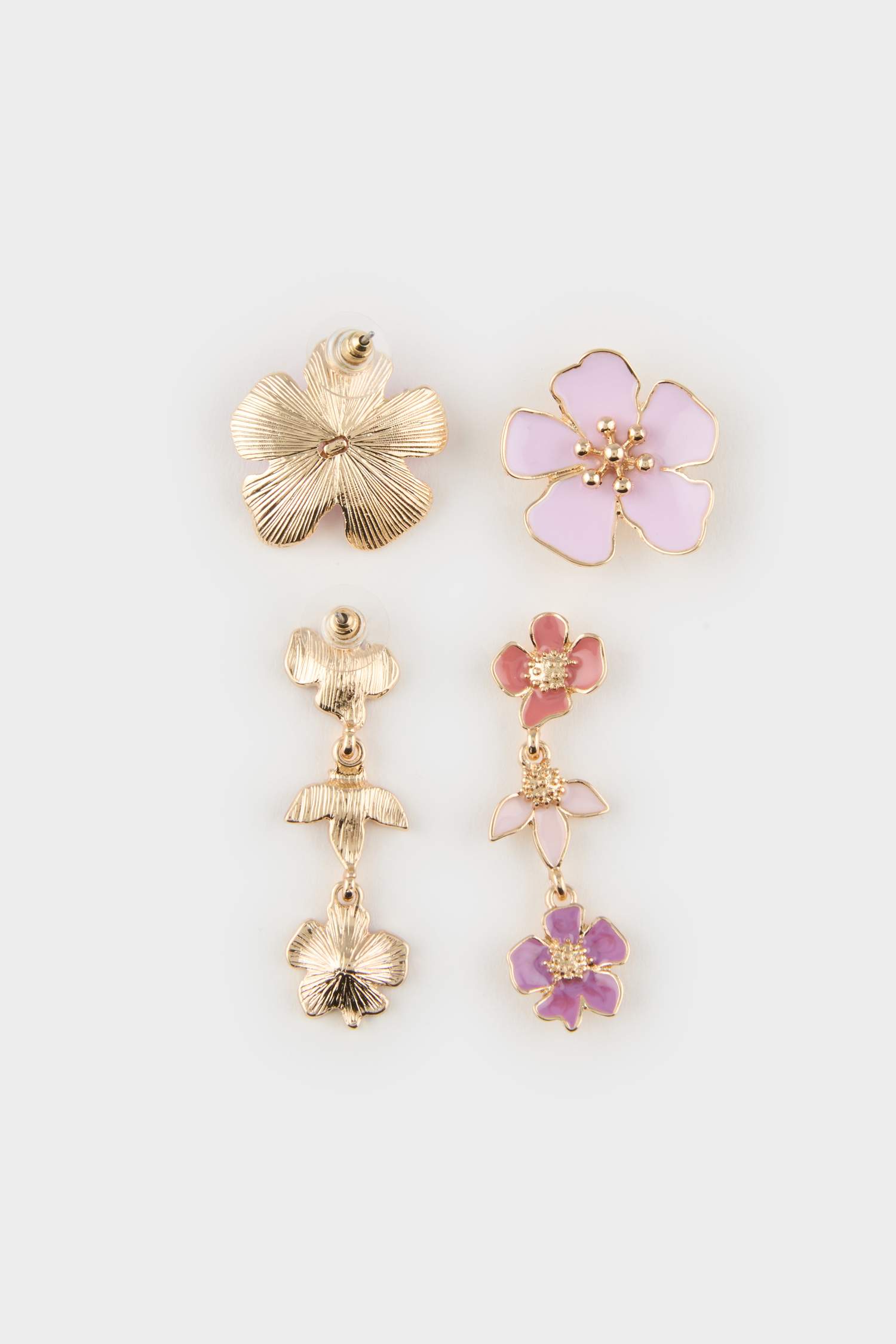 Kadın 2'li Çiçekli Küpe