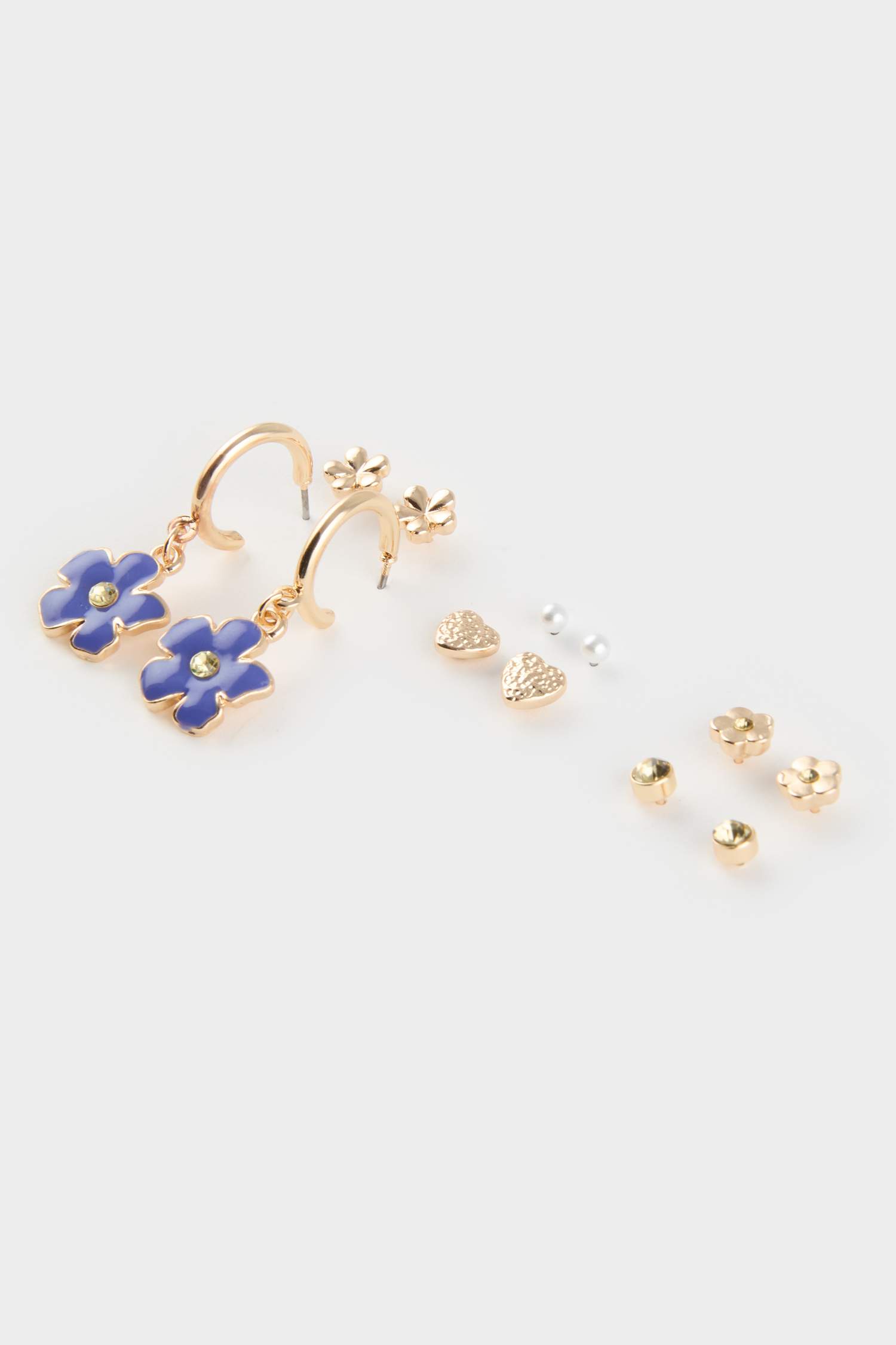 Woman 5 Piece Floral Earrings