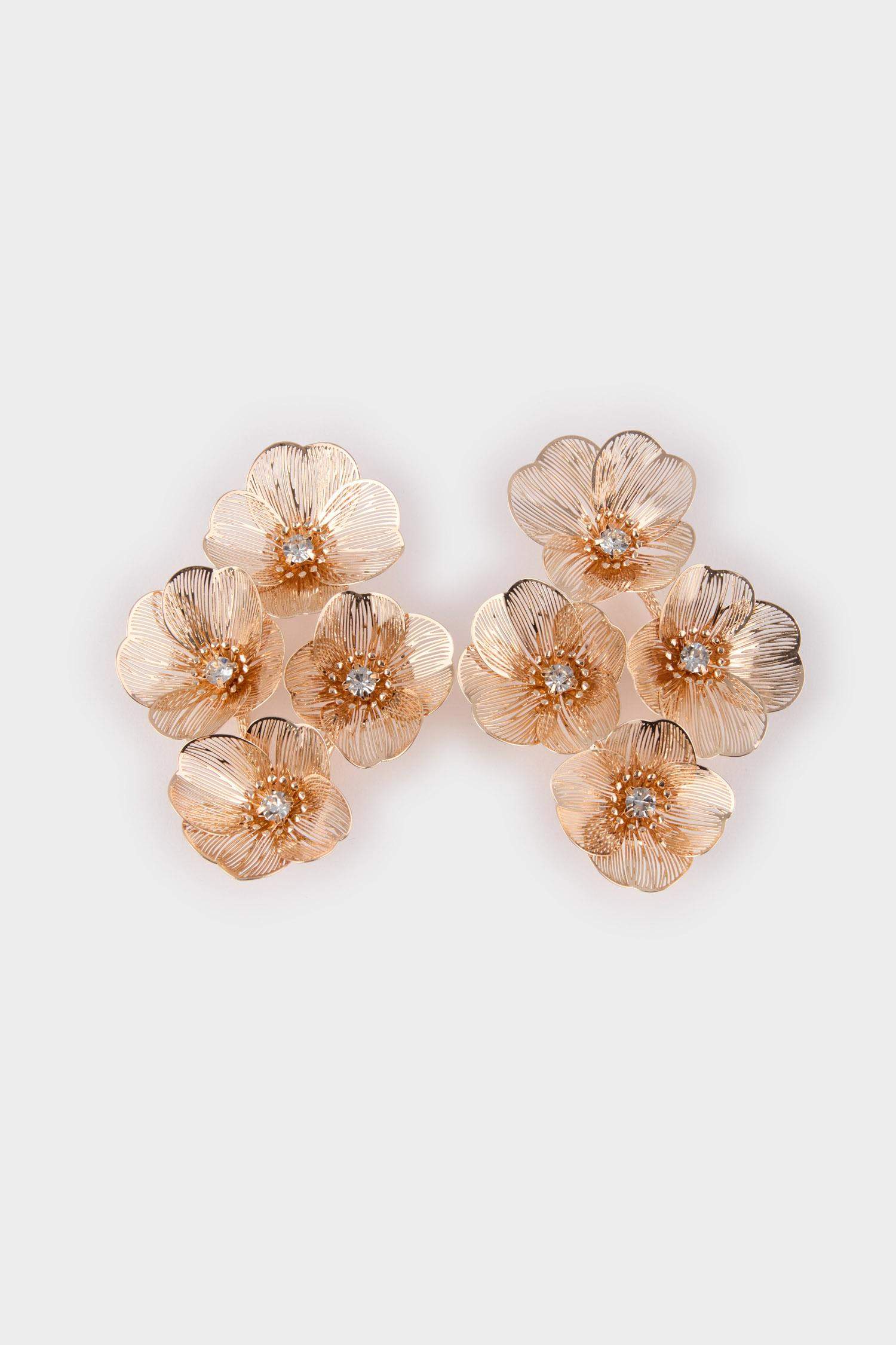 Kadın Çiçekli Küpe