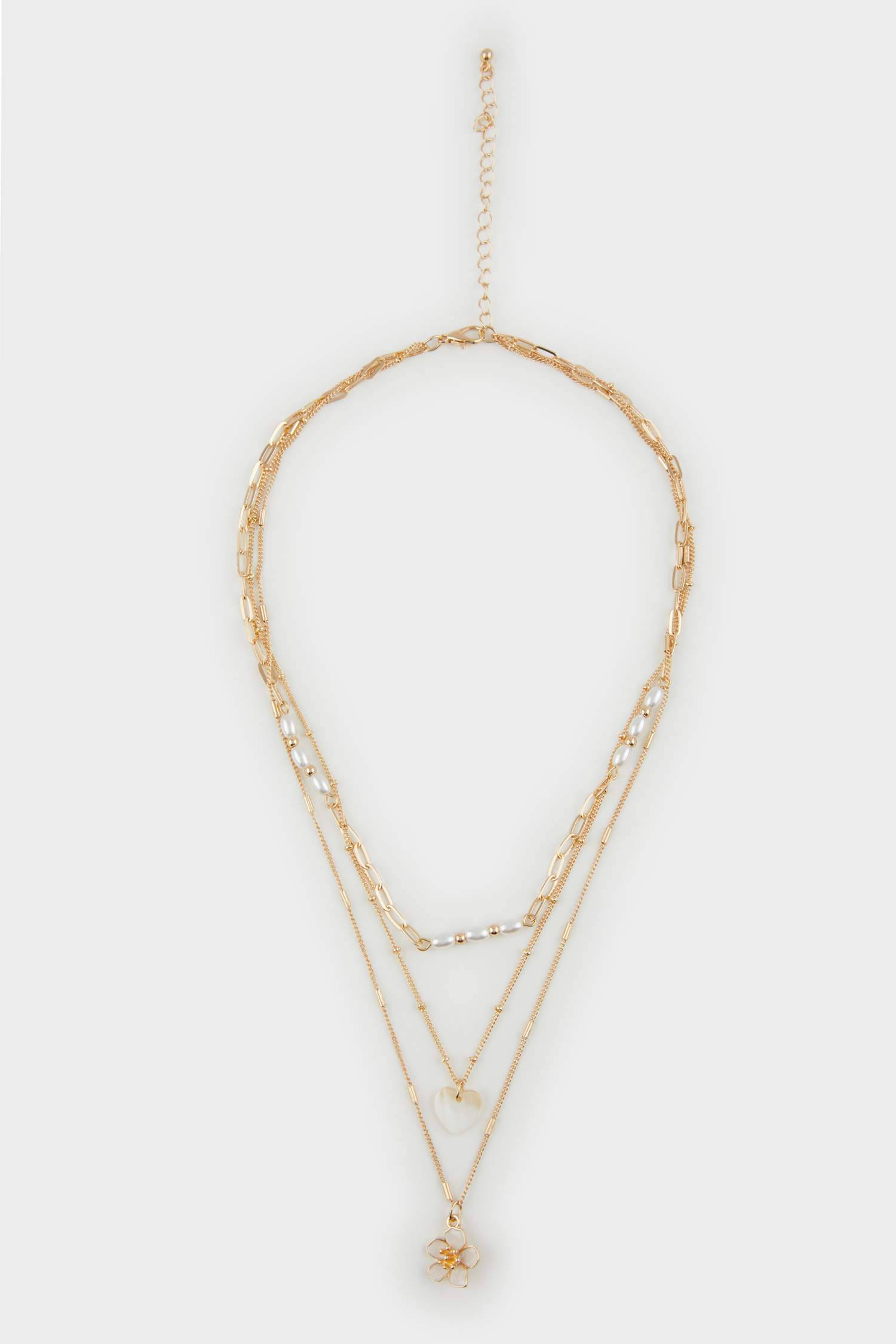 Woman 3 Piece Gold Necklace