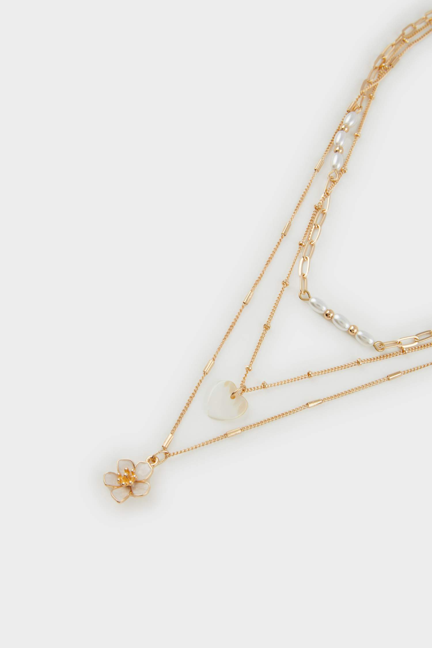 Woman 3 Piece Gold Necklace