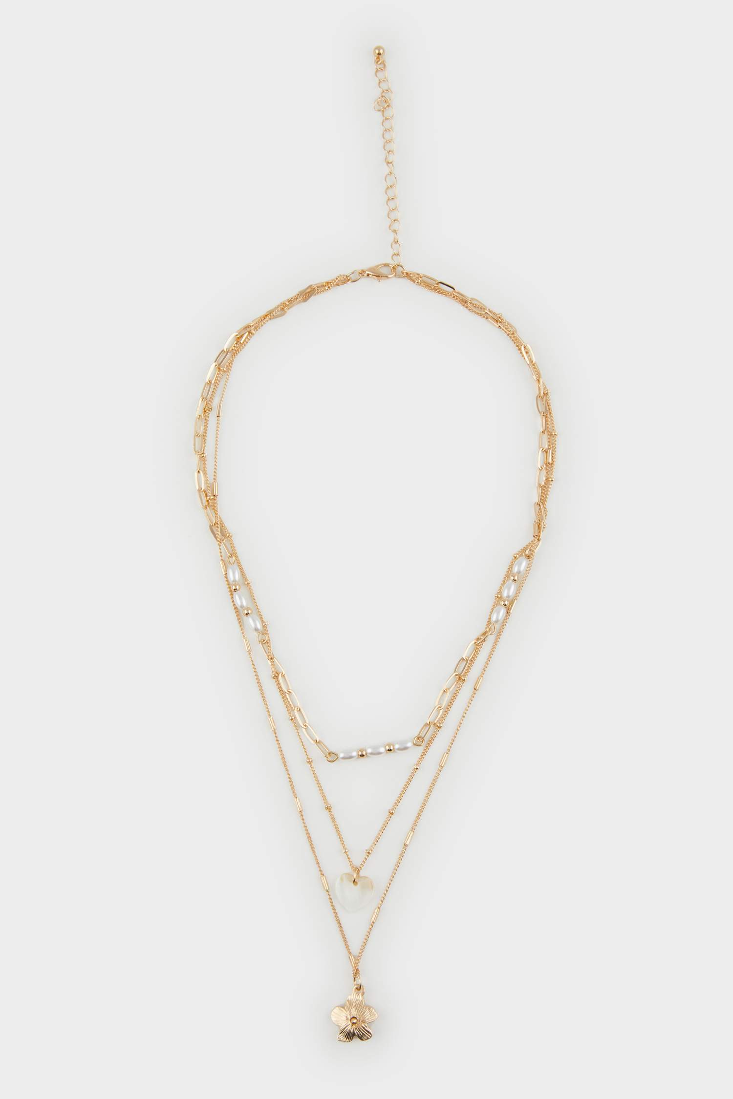 Woman 3 Piece Gold Necklace