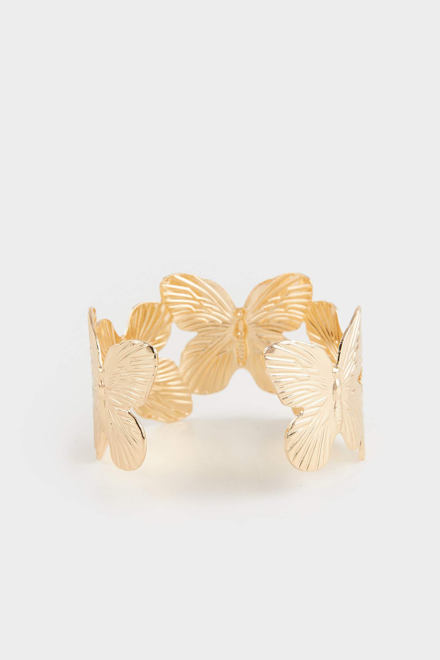 Kadın Kelebek Desenli Gold Bileklik