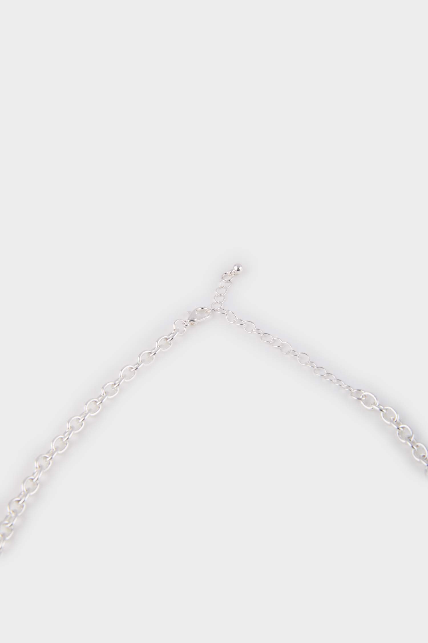 Collier argenté à fleurs colorées pour femme