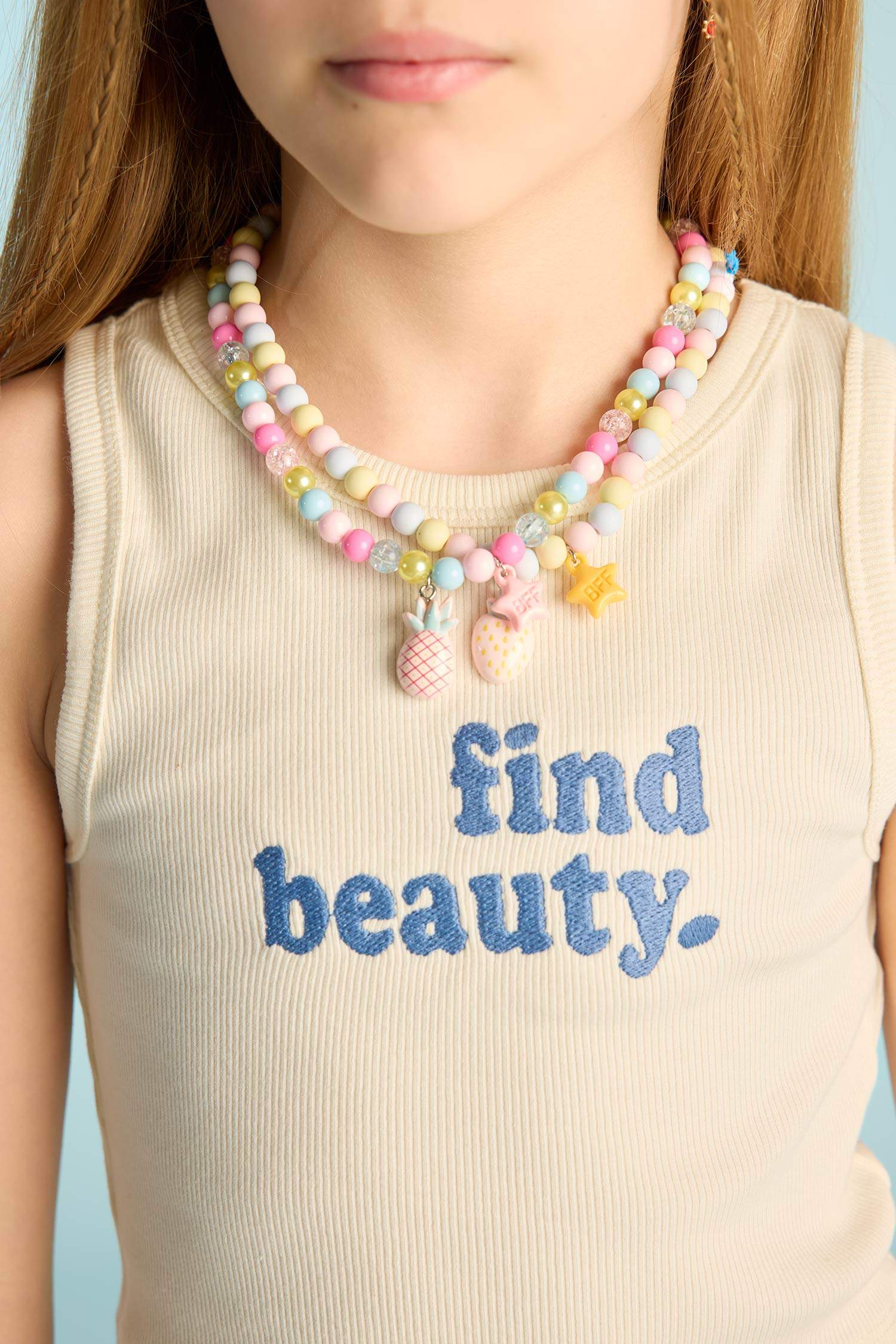 Girl 2 Piece Colorful Fruit Necklace