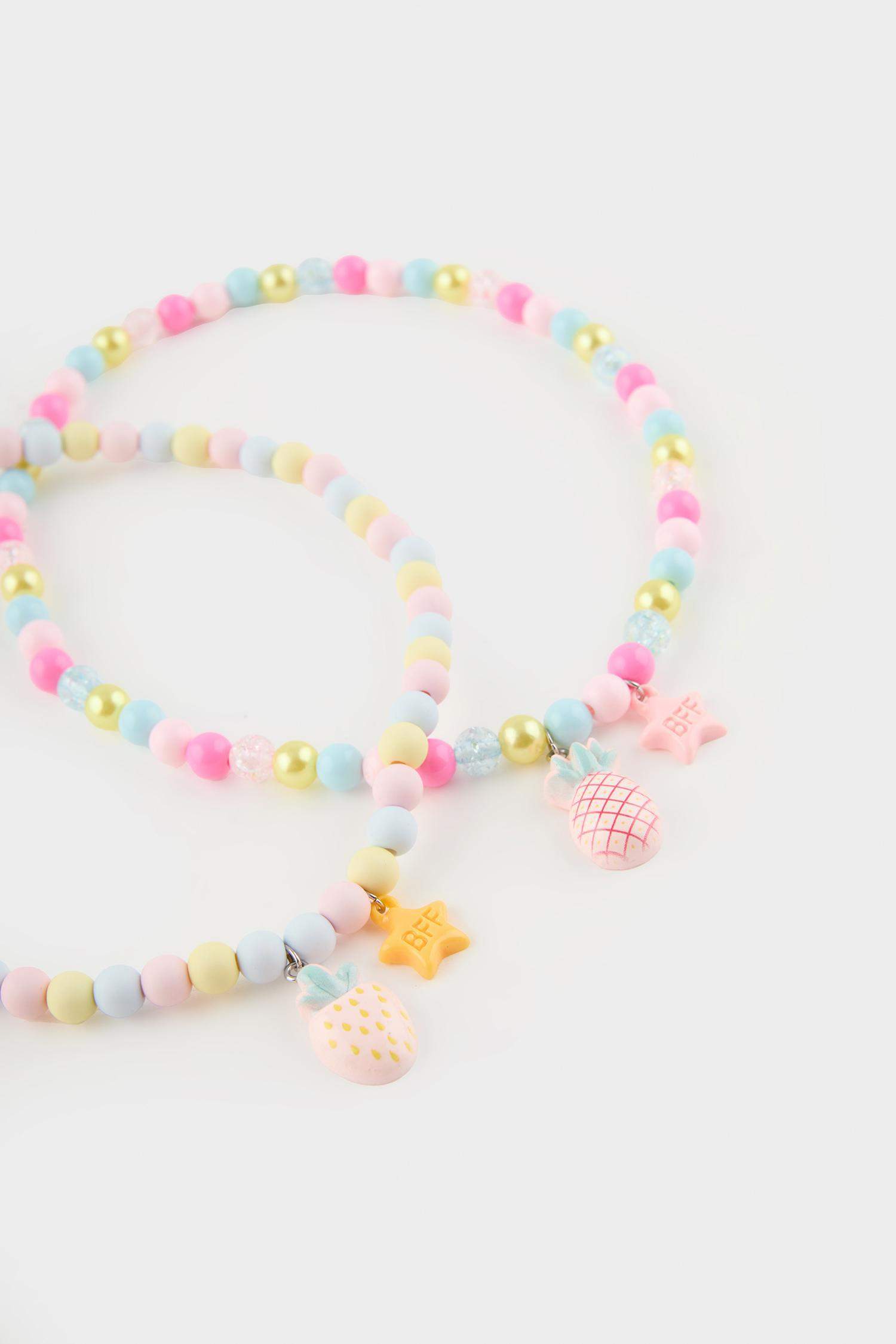 Girl 2 Piece Colorful Fruit Necklace