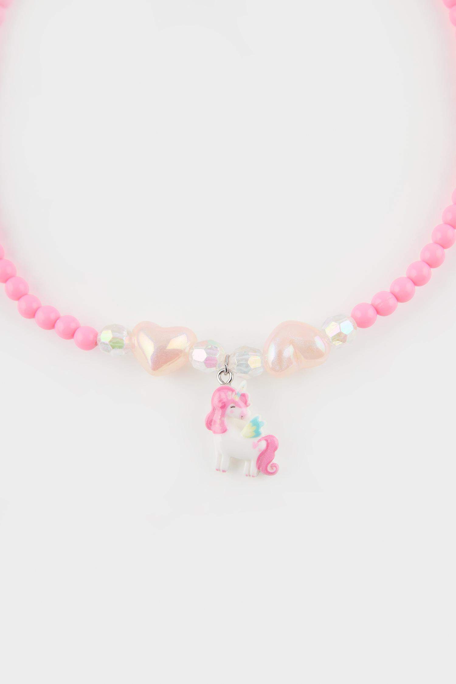 Kız Çocuk 2'li Renkli Unicornlu Kolye