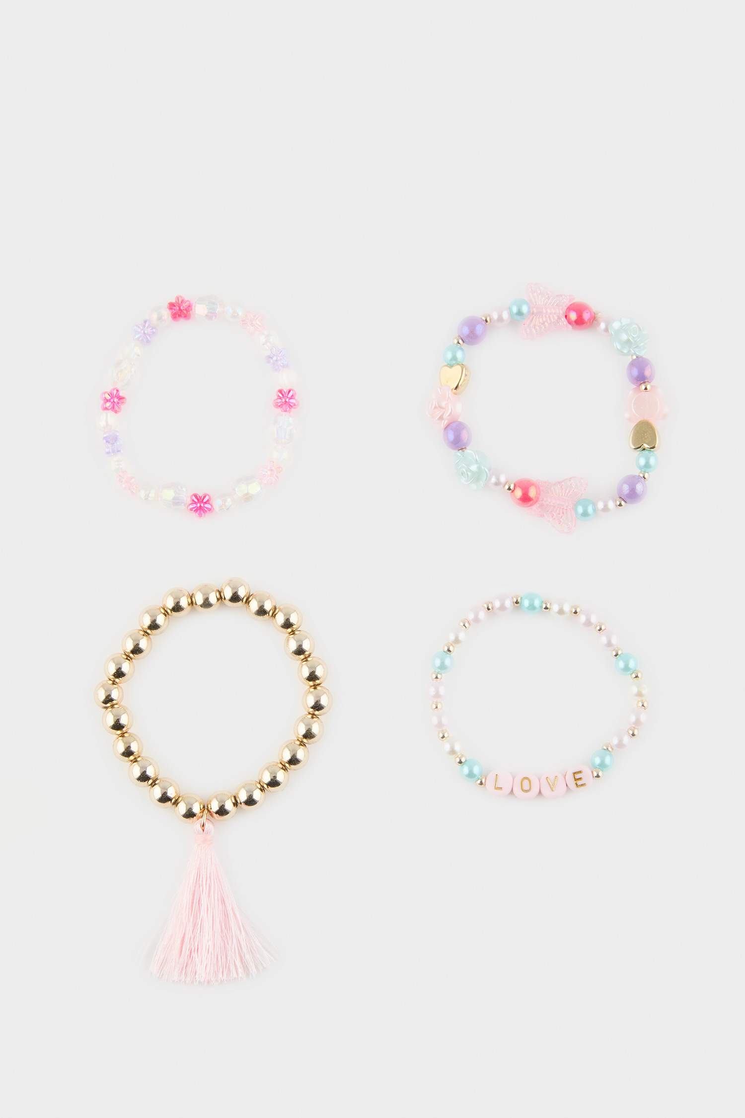 Kız Çocuk 4'lü Renkli Bileklik