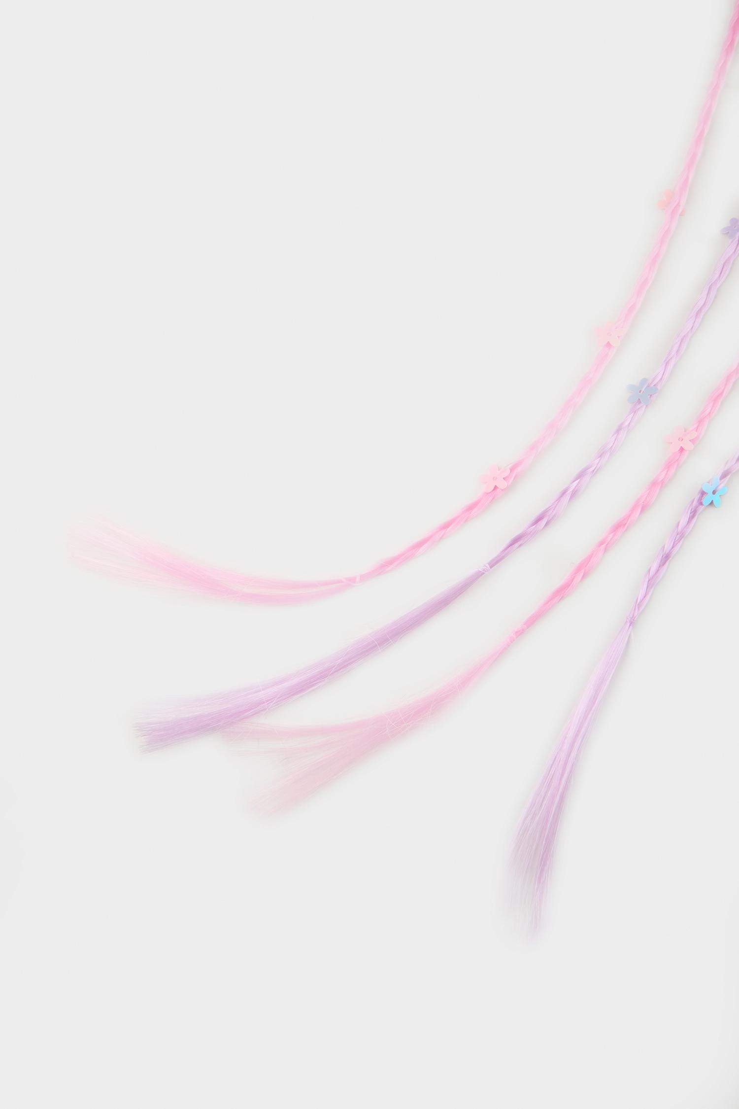 مشبك شعر بناتي ملون - 4 قطع