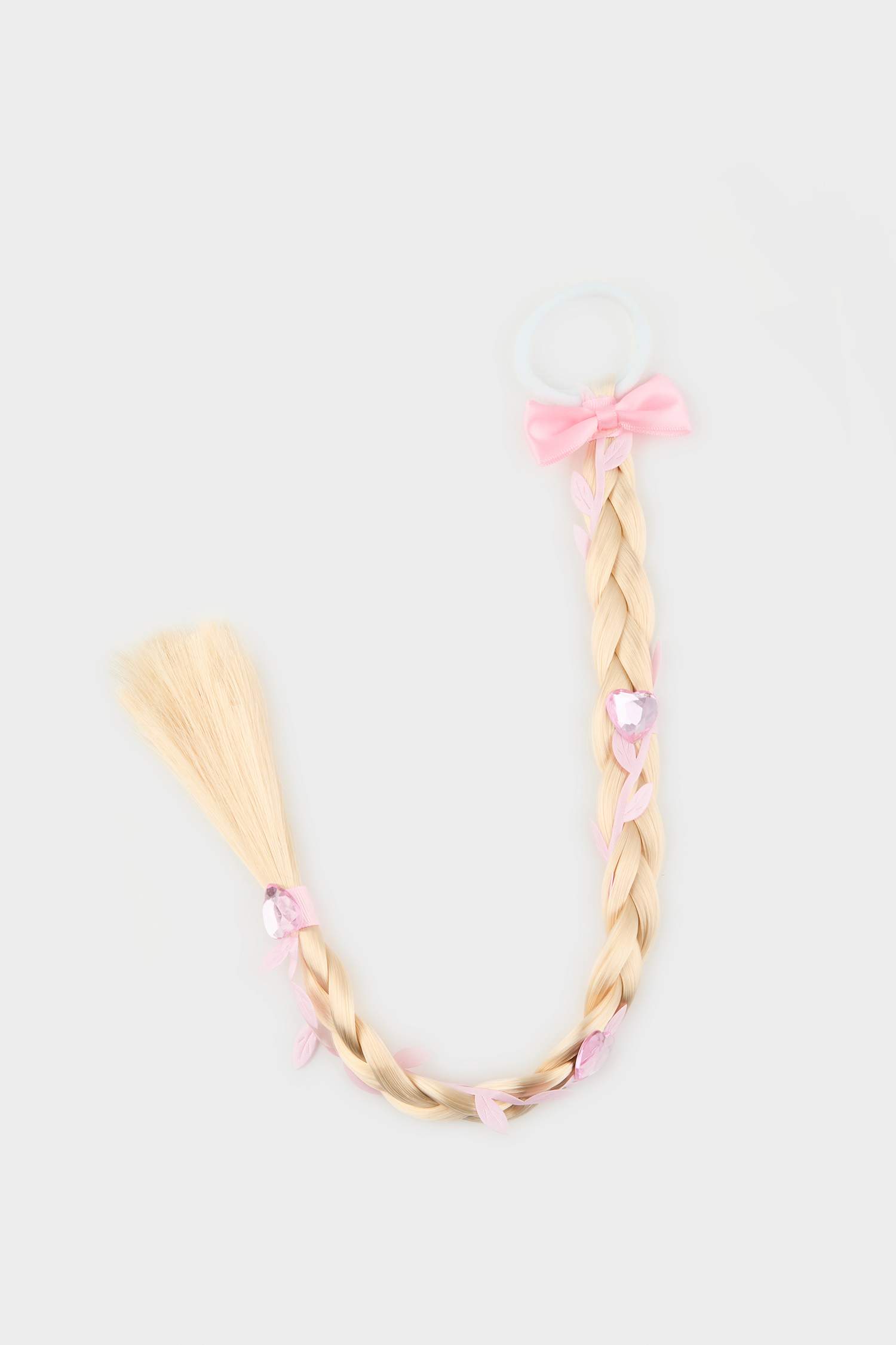 Kız Çocuk Örgülü Renkli Saçlı Lastik Toka