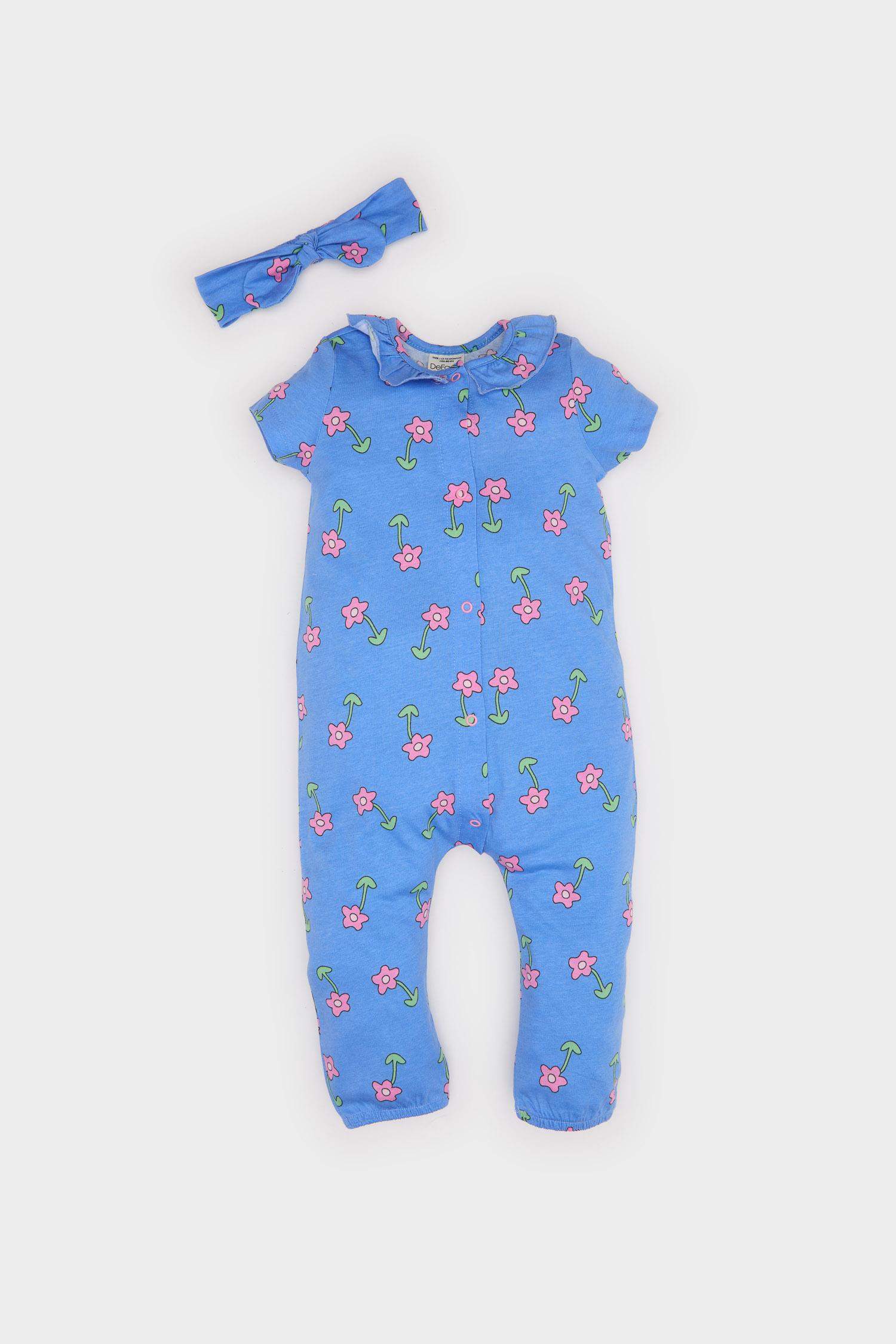 Baby Girl Newborn Floral Combed Cotton 2 Piece Jumpsuits