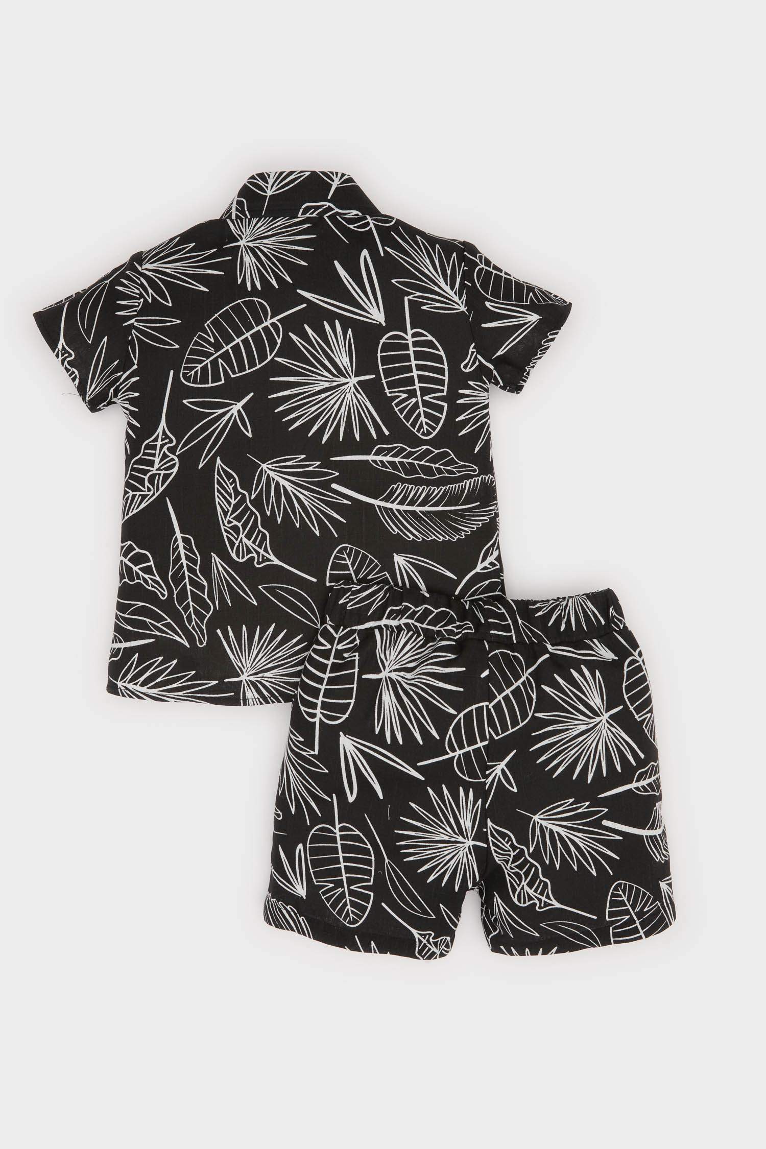 Baby Boy Printed Flam Poplin 2 Piece Set