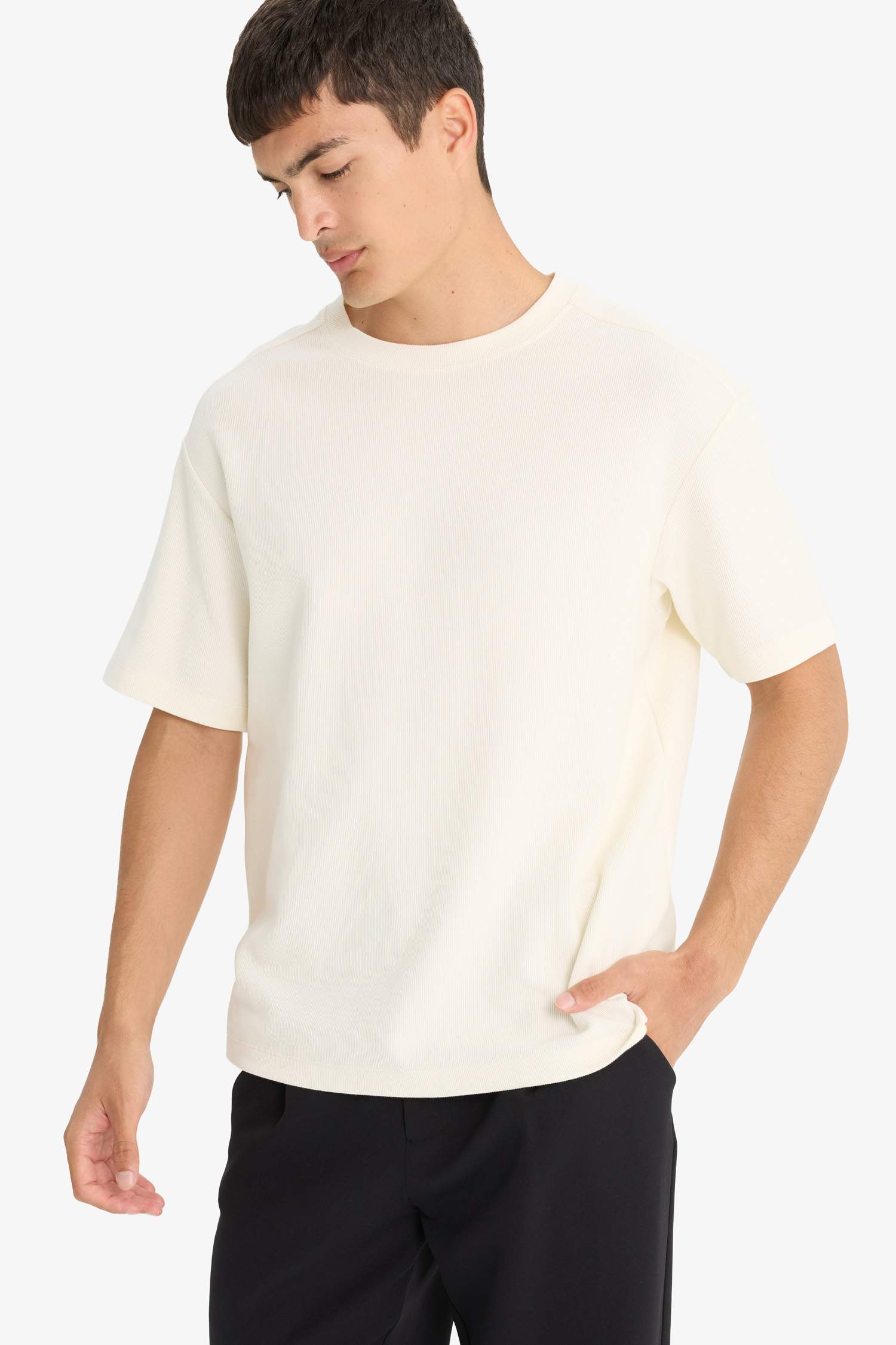 T-shirt à col rond manches courtes Coupe régulière