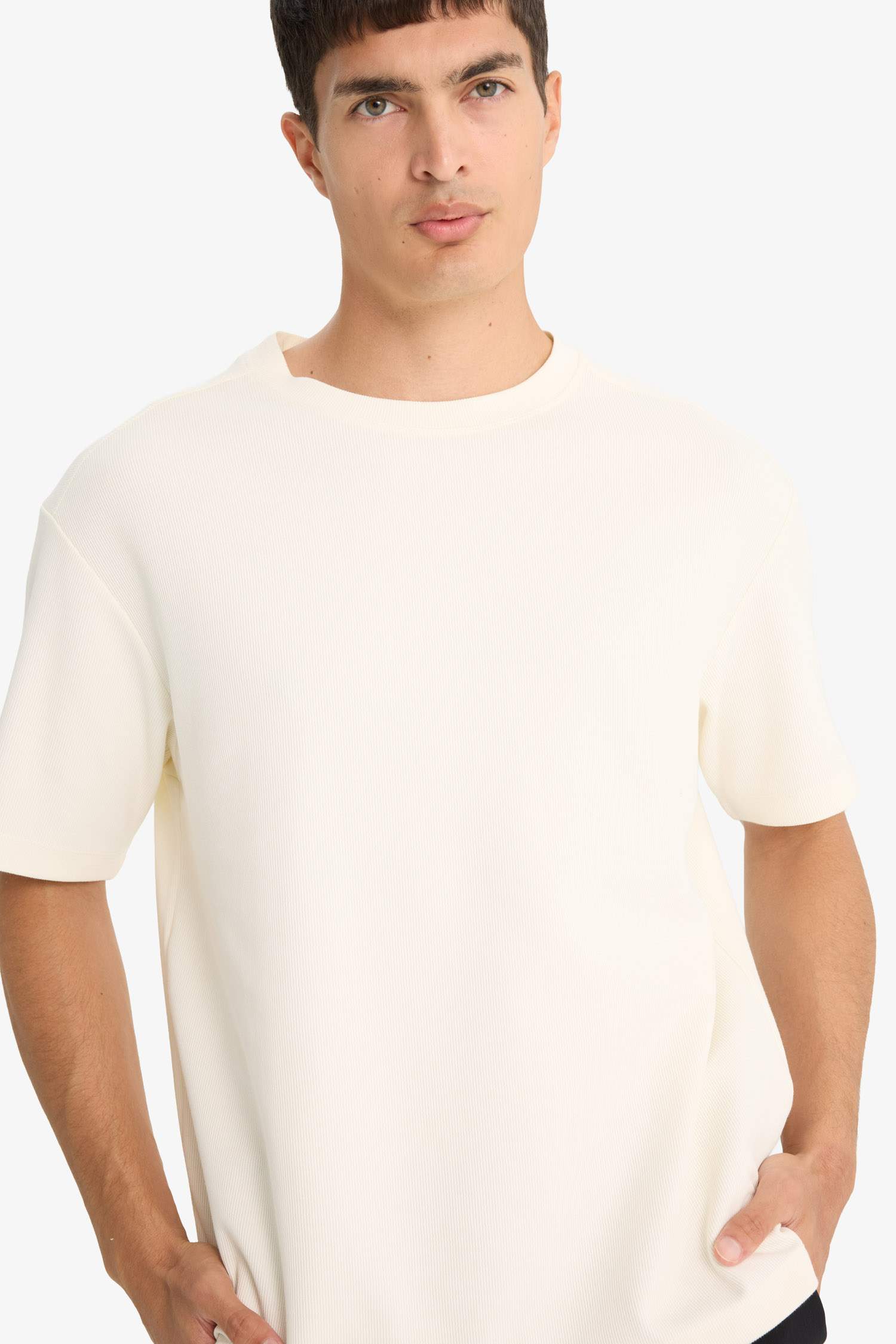 T-shirt à col rond manches courtes Coupe régulière