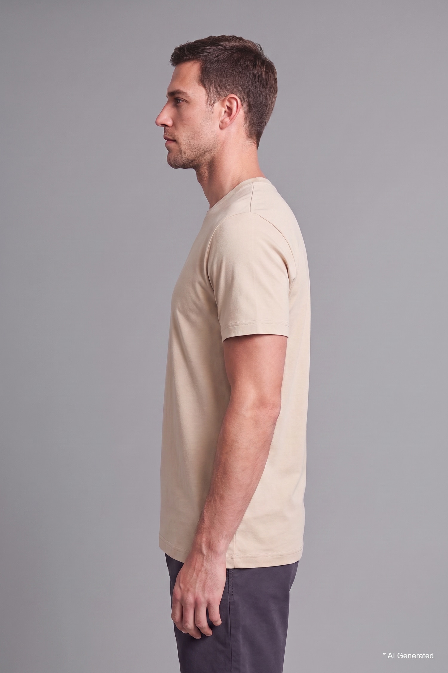 DeFacto Pamuklu Regular Fit Basic Tişört görsel 3