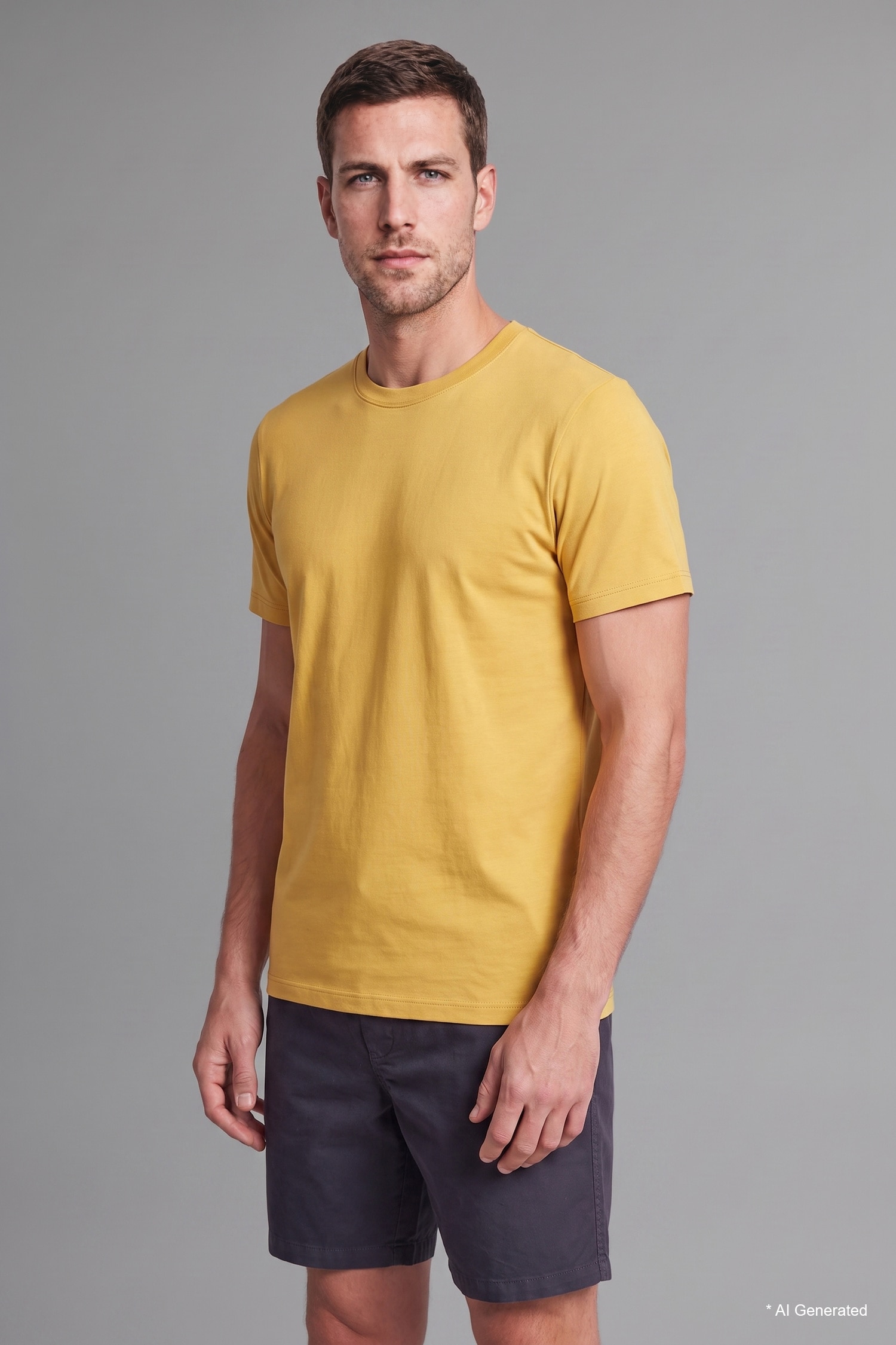 DeFacto Pamuklu Regular Fit Basic Tişört görsel 3