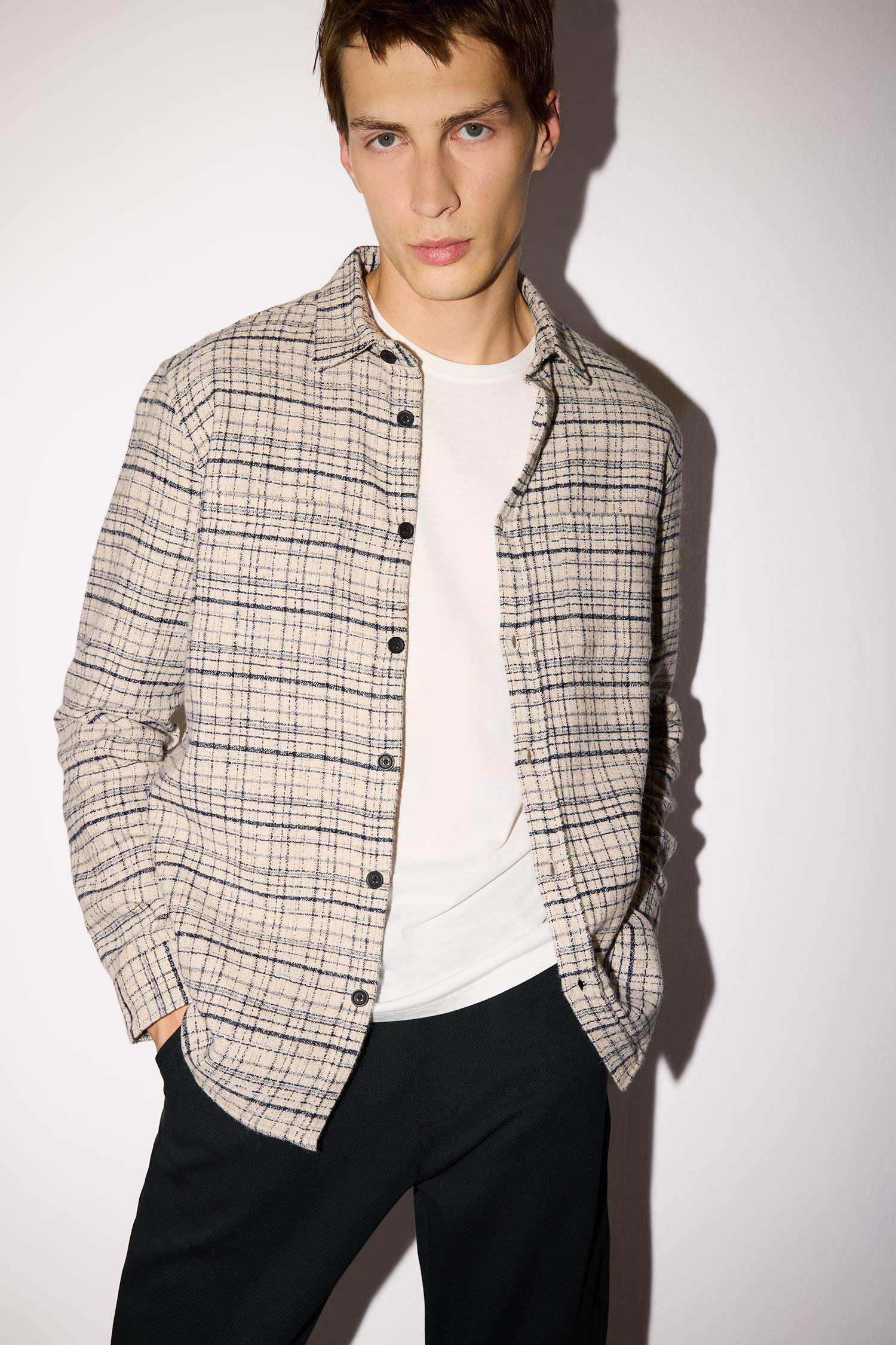 Chemise flanelle à manches longues Coupe régulière