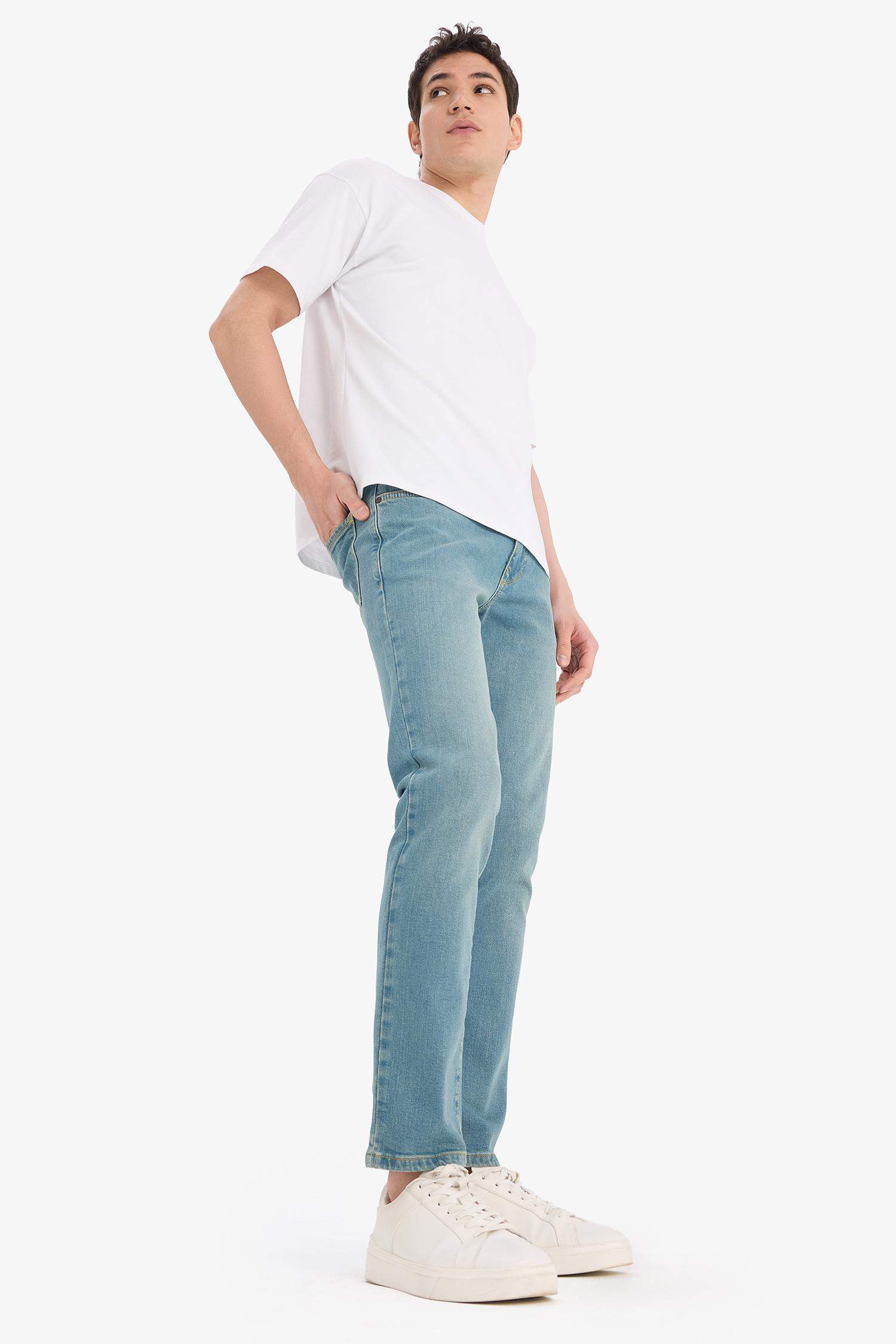 Pedro Slim Fit Dar Kalıp Normal Bel Dar Paça Jean Pantolon