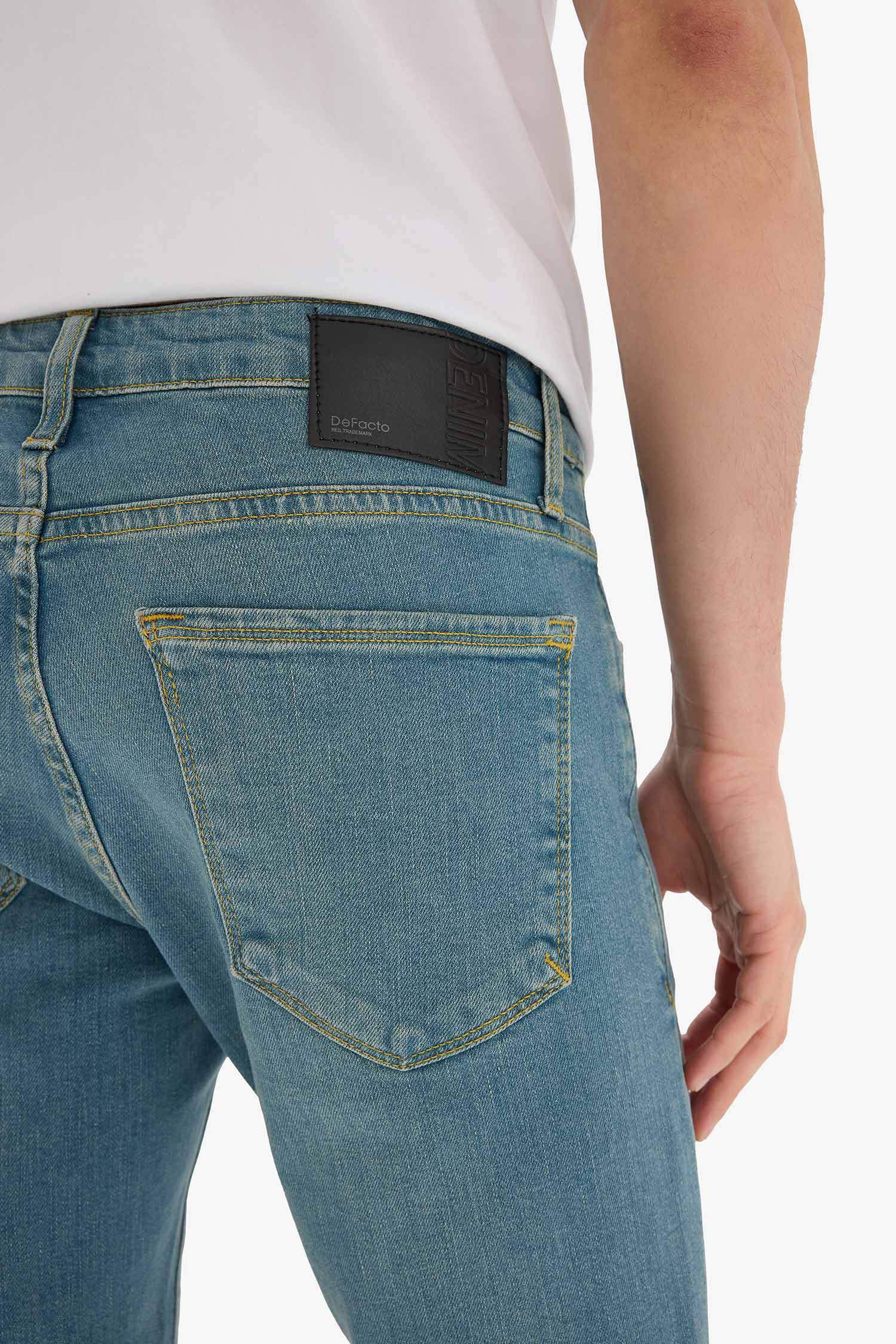 Pedro Slim Fit Dar Kalıp Normal Bel Dar Paça Jean Pantolon