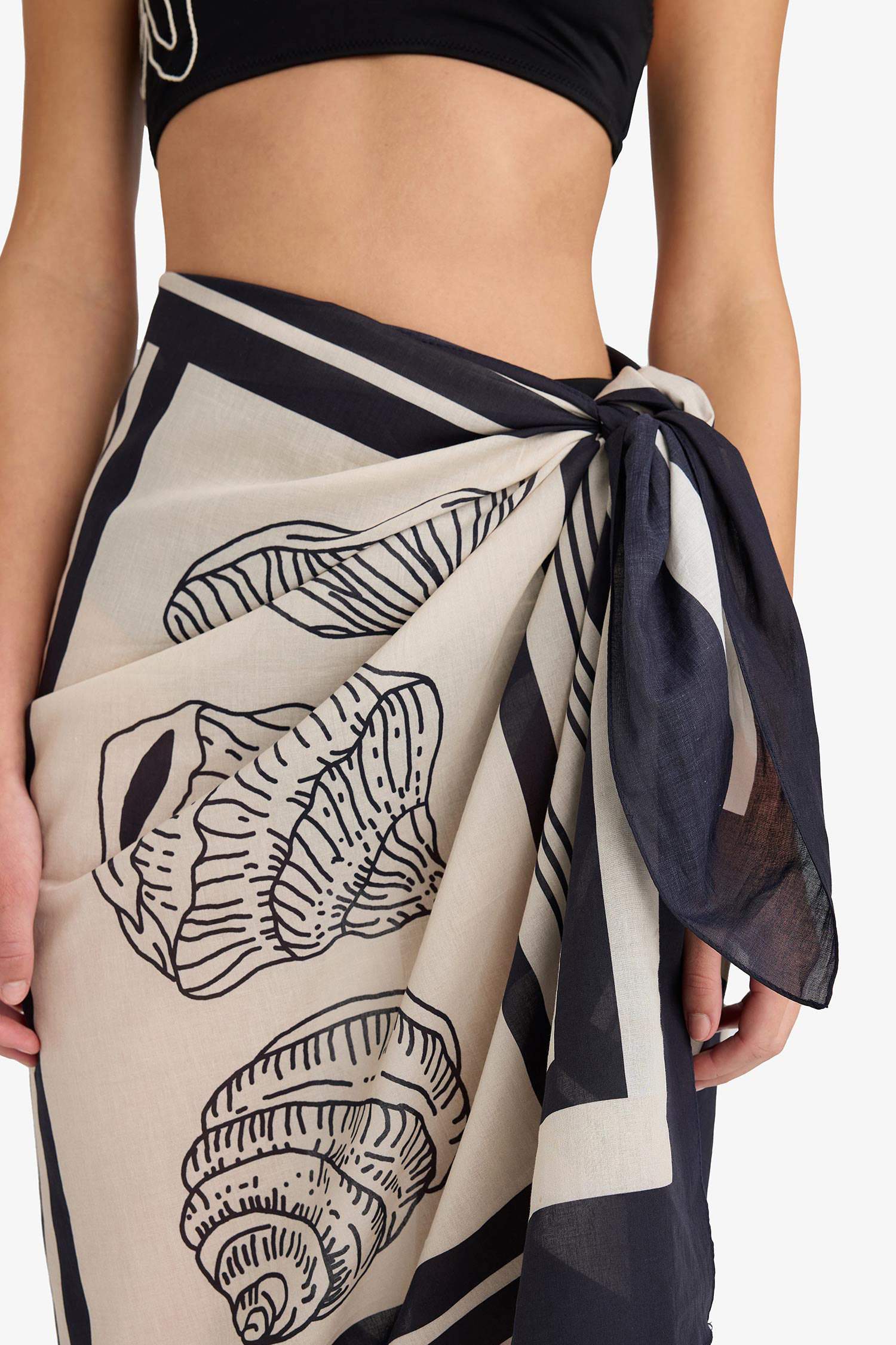 Regular Fit Desenli Pamuklu Pareo-Fall in Love