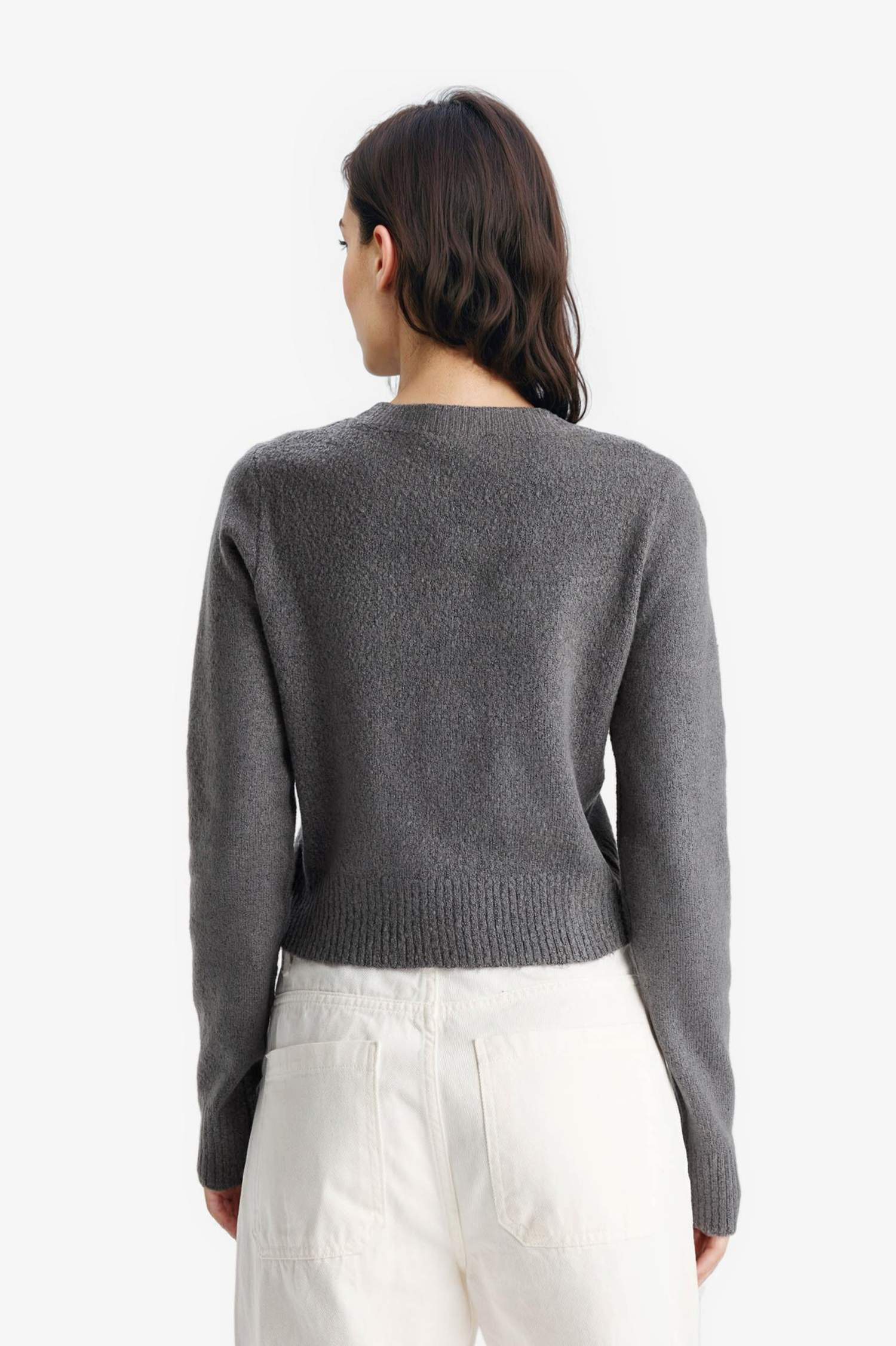 Coool Slim Fit Dar Kesim Bisiklet Yaka Düğmeli Triko Hırka