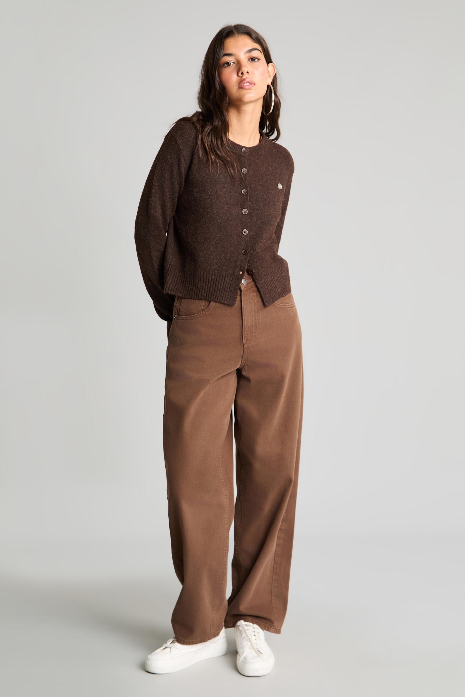 DeFacto Slim Fit Bisiklet Yaka Düğmeli Triko Hırka görsel 2