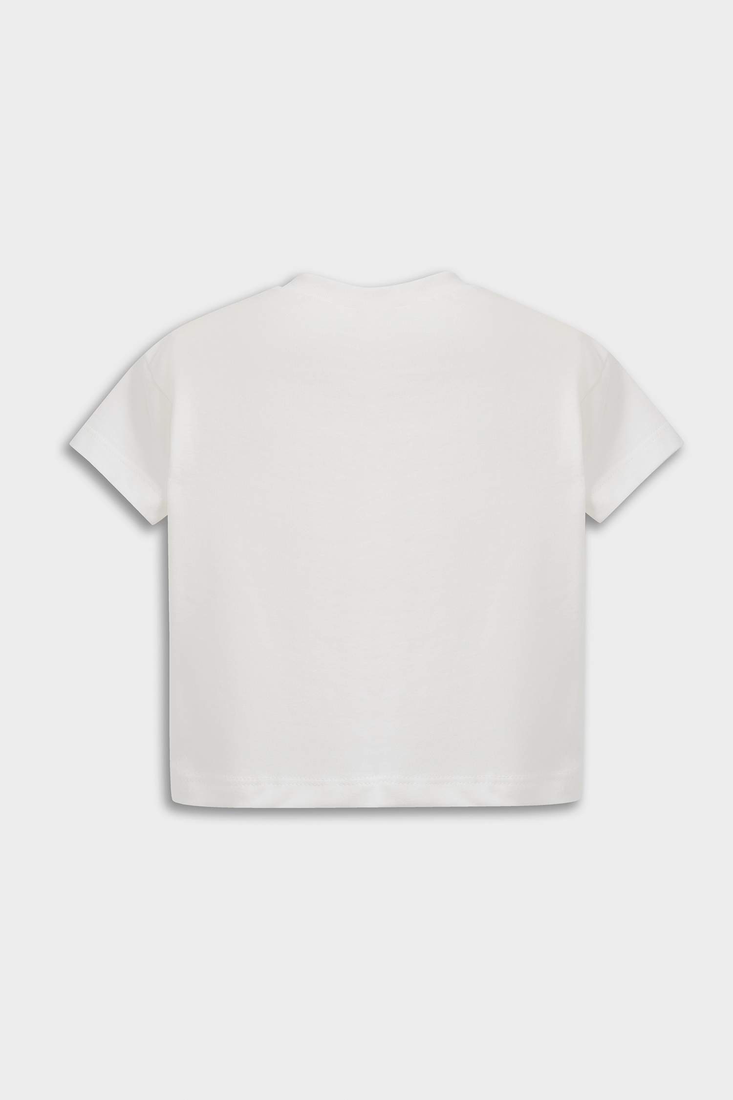 Kız Bebek Yenidoğan Bisiklet Yaka Baskılı Penye 2'li Kısa Kollu Tişört