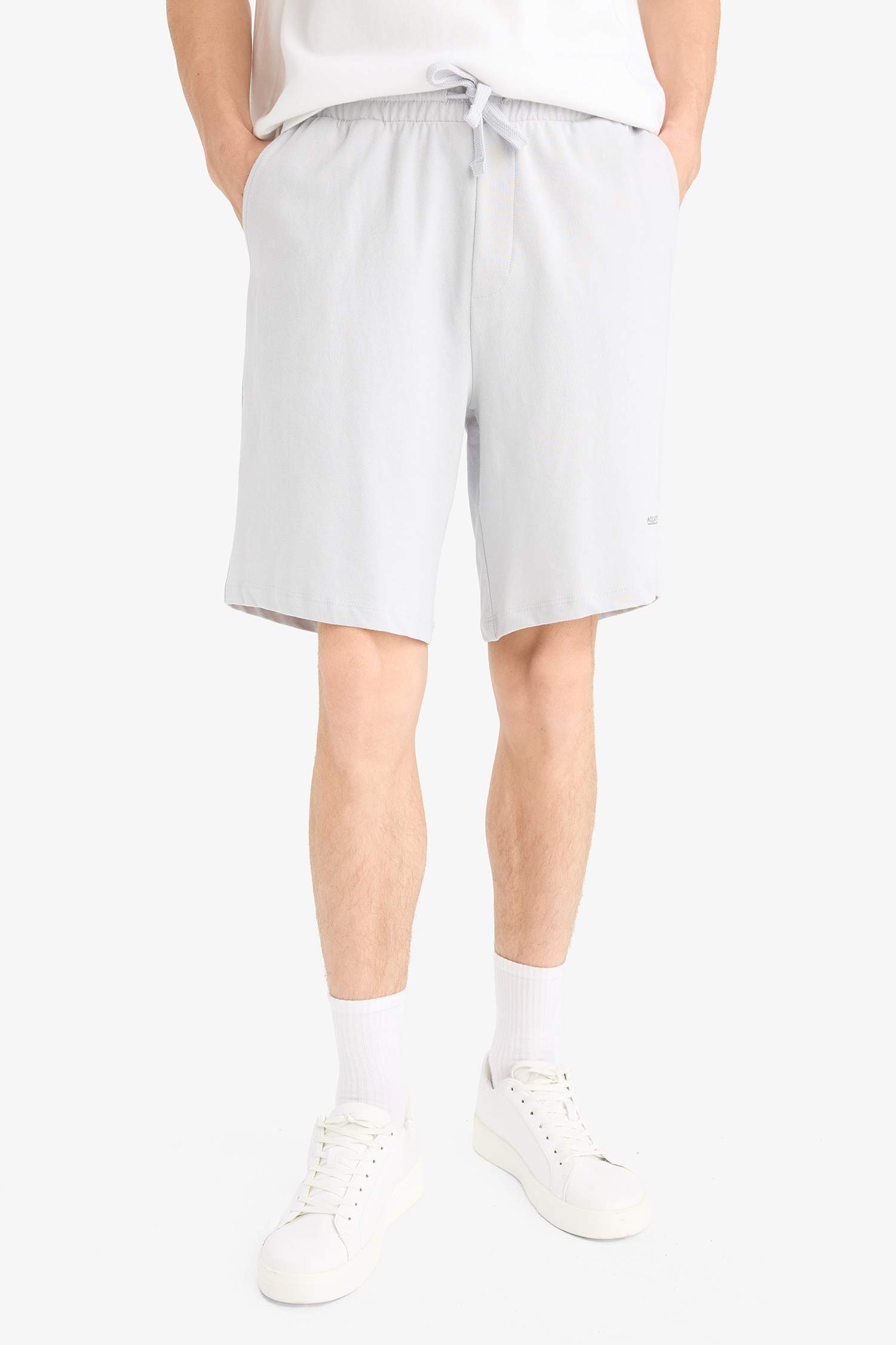 Slim Fit Sweatshirt Fabric Shorts