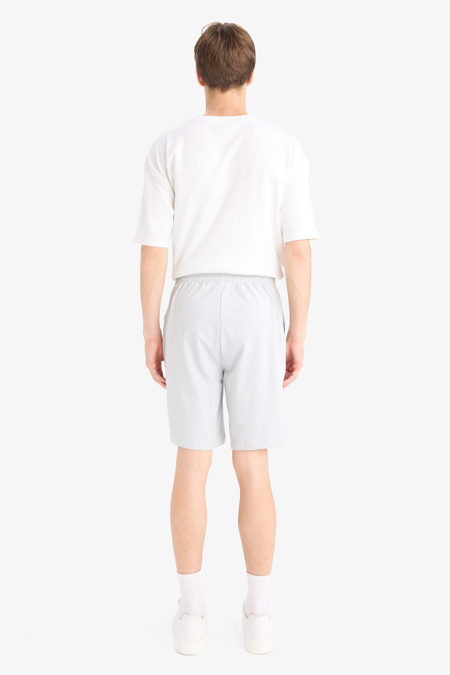 Slim Fit Sweatshirt Fabric Shorts