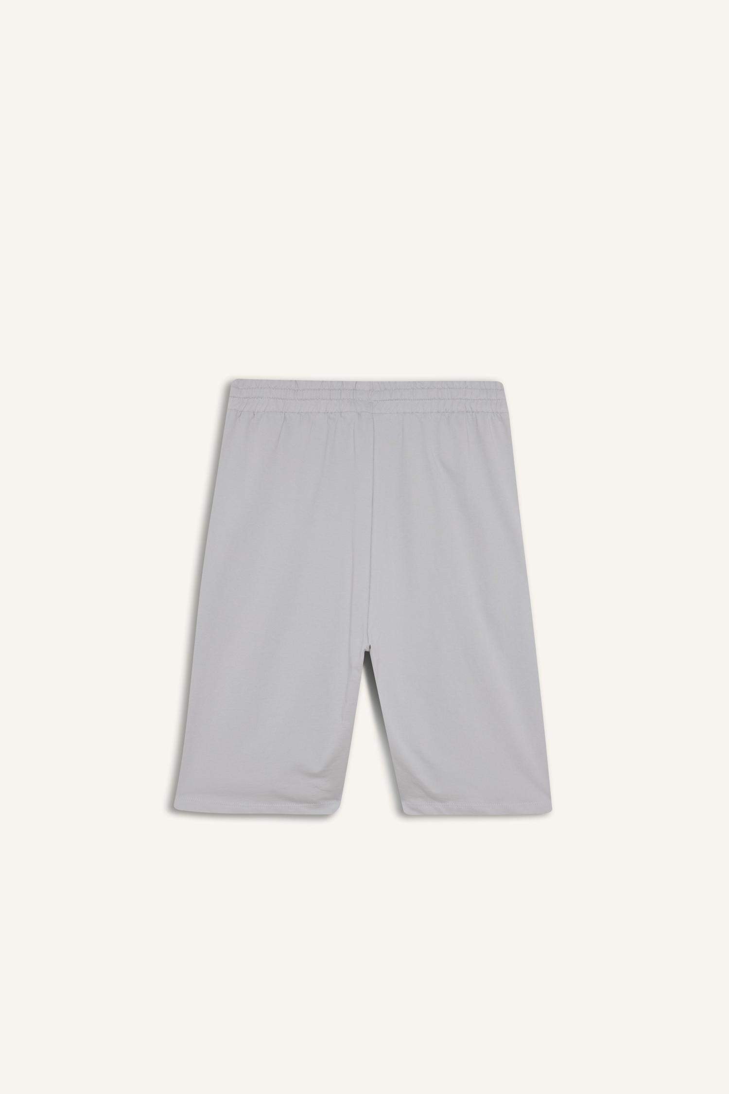 Slim Fit Sweatshirt Fabric Shorts