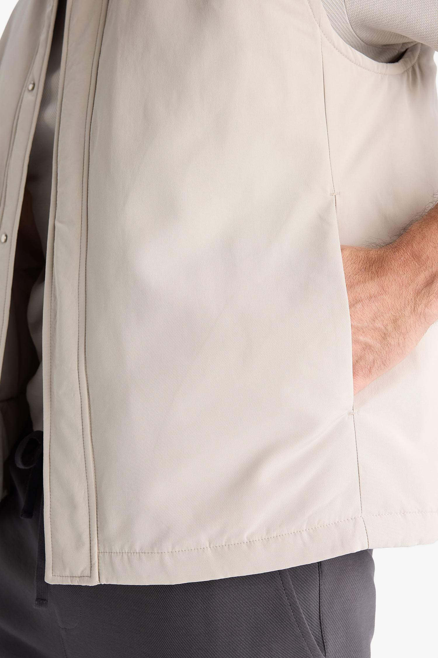 қалыпты пішім биік жаға мақта Жилет