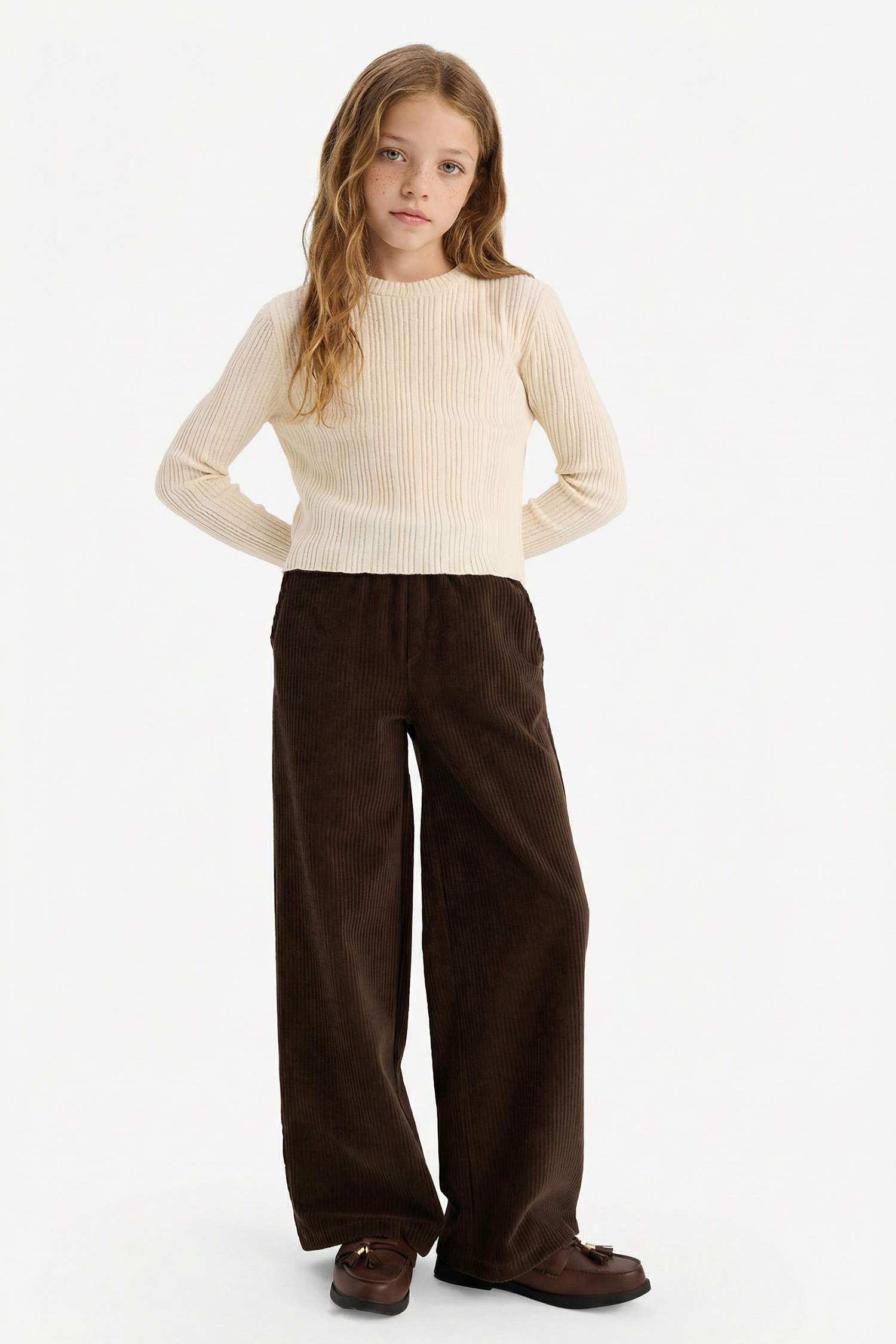 Girl Wide Leg Corduroy Trousers