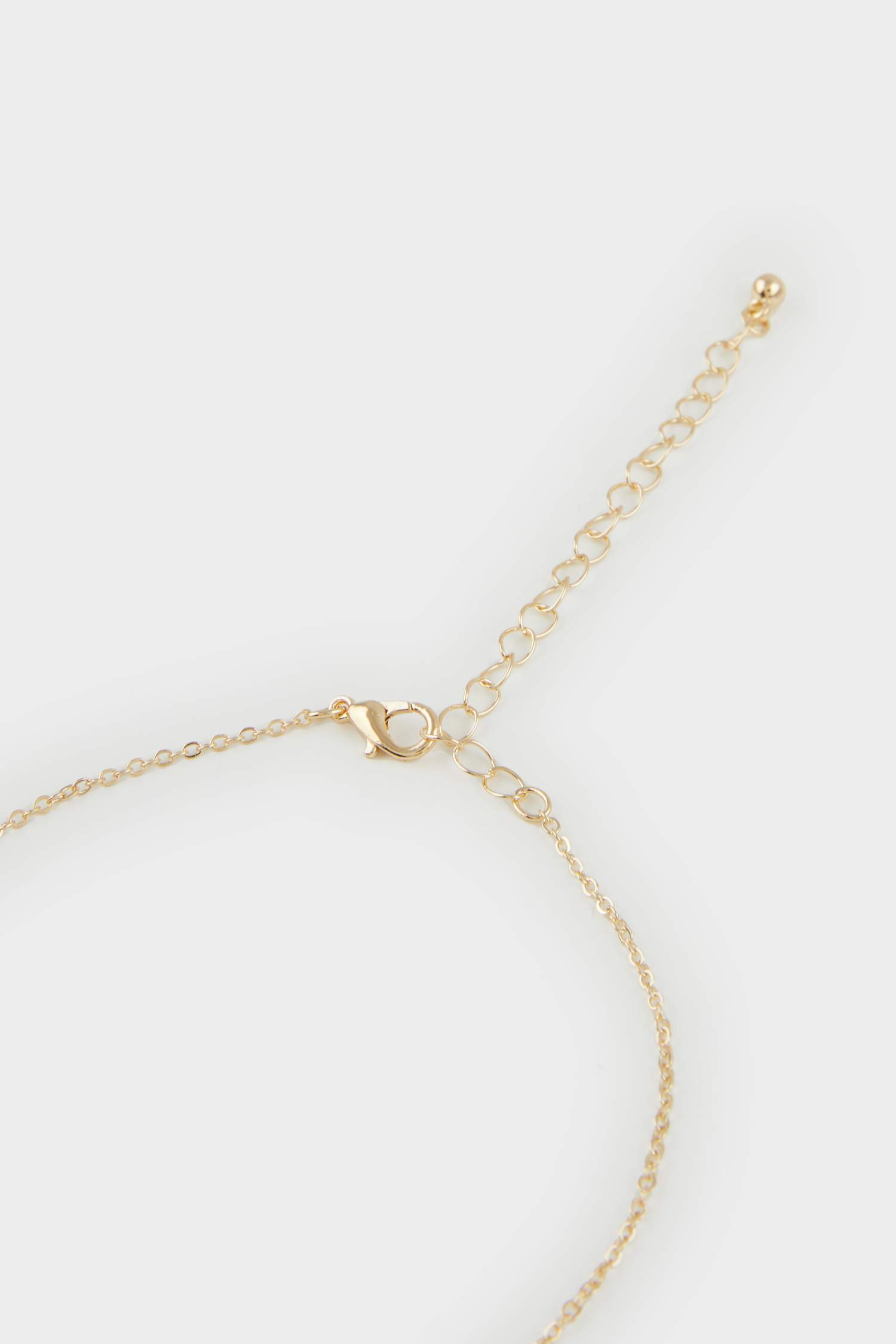 Woman Red Floral Gold Necklace