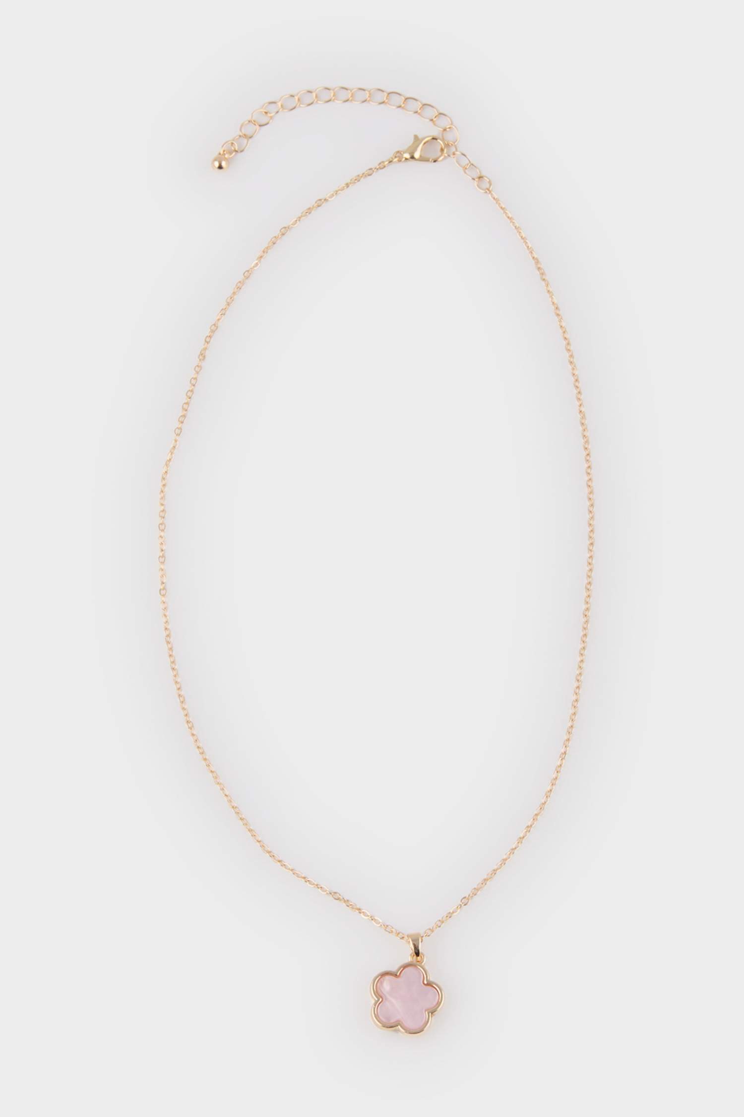 قلادة نسائي ذهبي فلورال