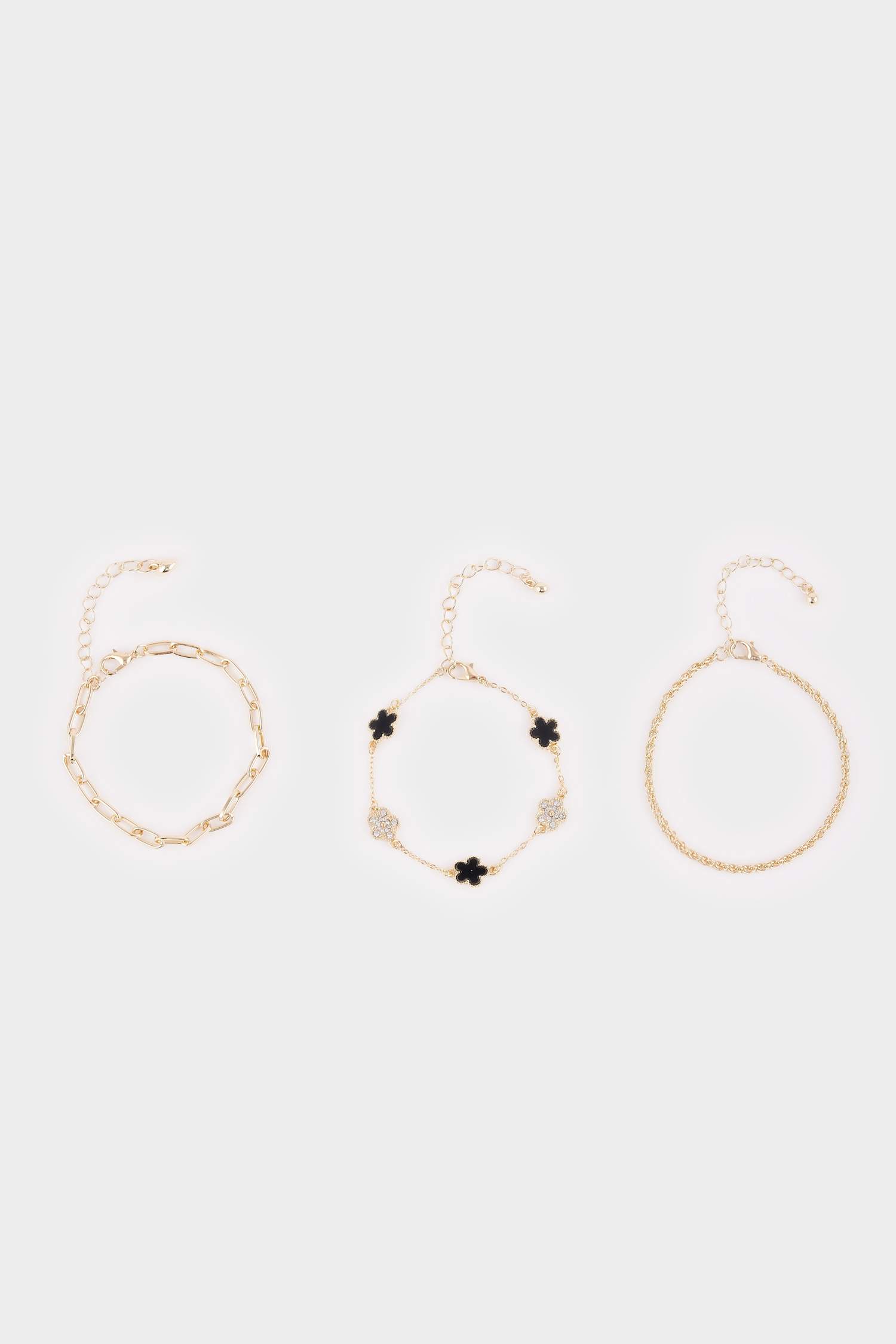 Kadın 3'lü Yonca Detaylı Bileklik