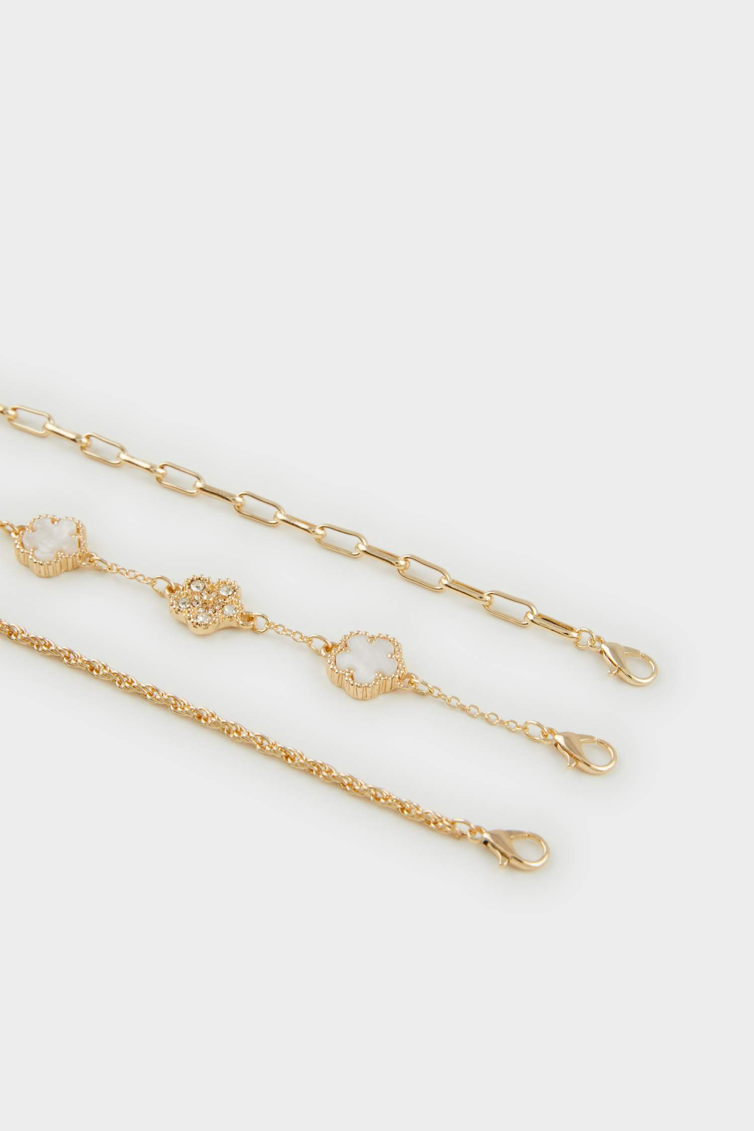 Woman 3 Piece Gold Bracelet