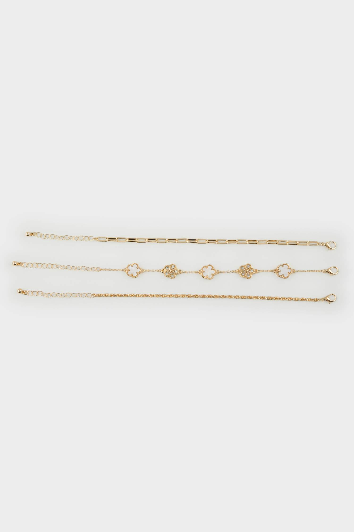 Woman 3 Piece Gold Bracelet