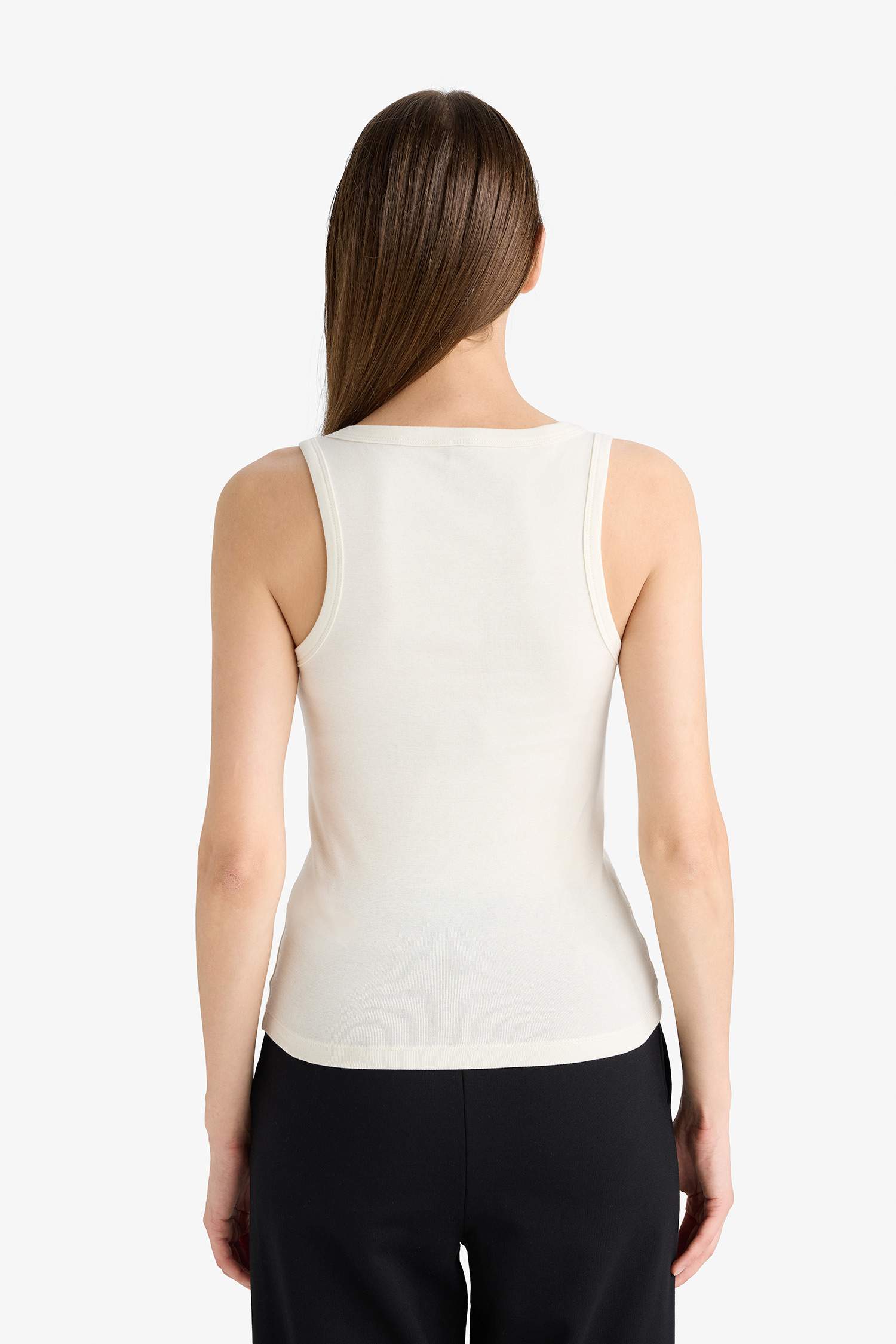 Slim Fit Basic Camisole Round Collar Tank Top